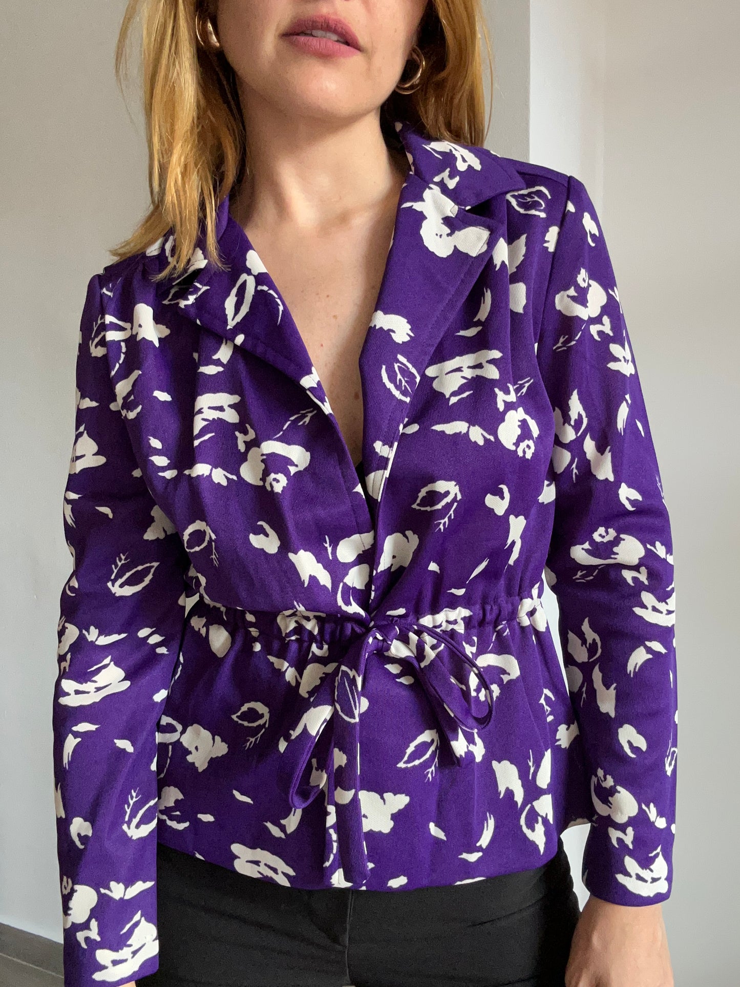 Purple Floral Blouse