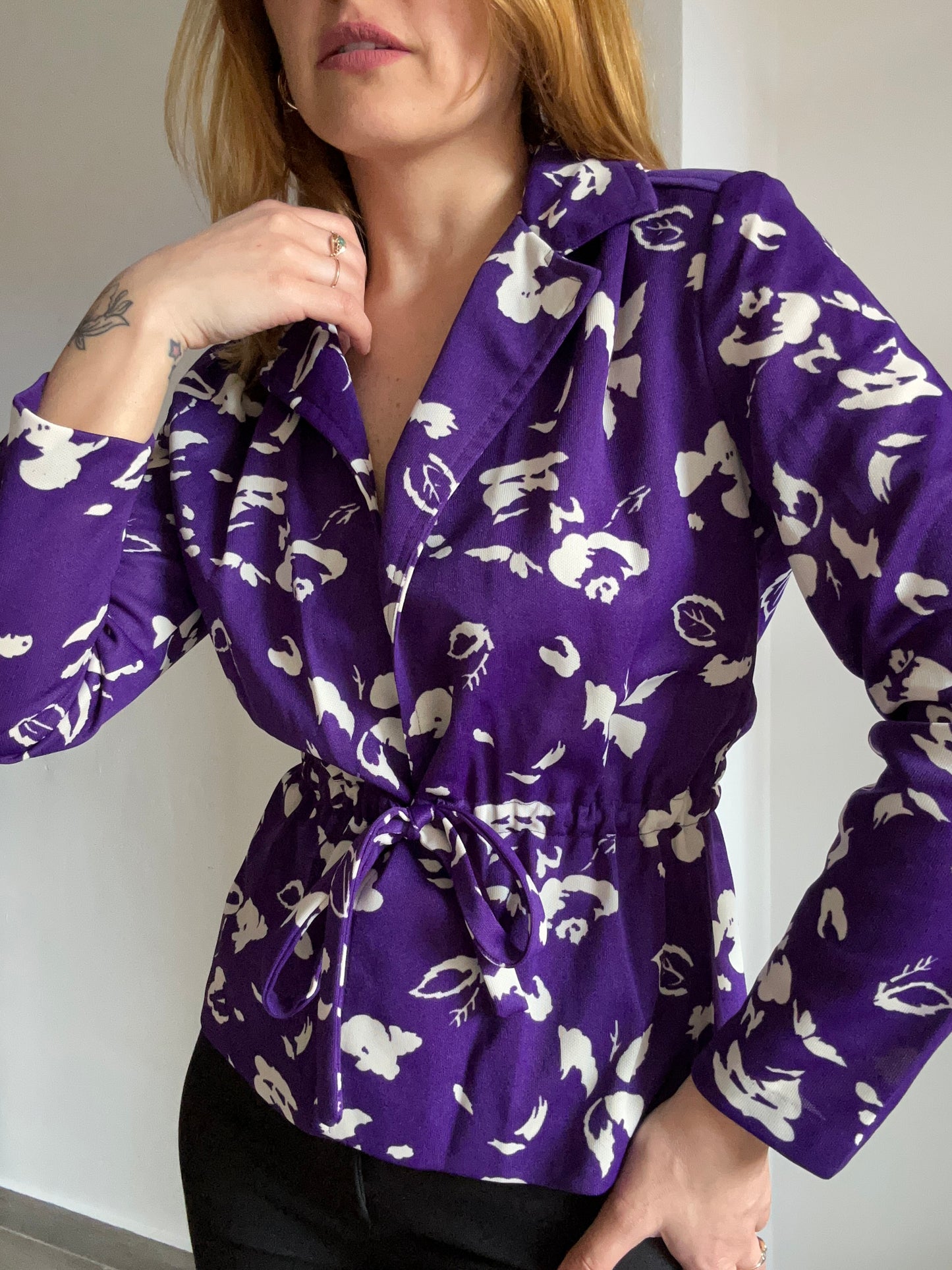 Purple Floral Blouse