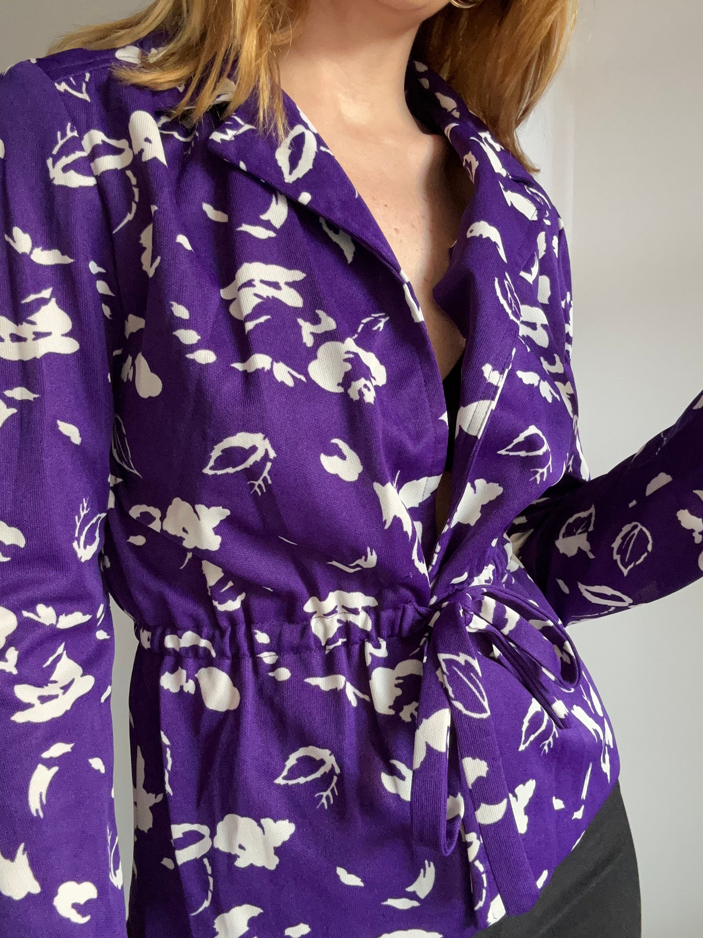 Purple Floral Blouse