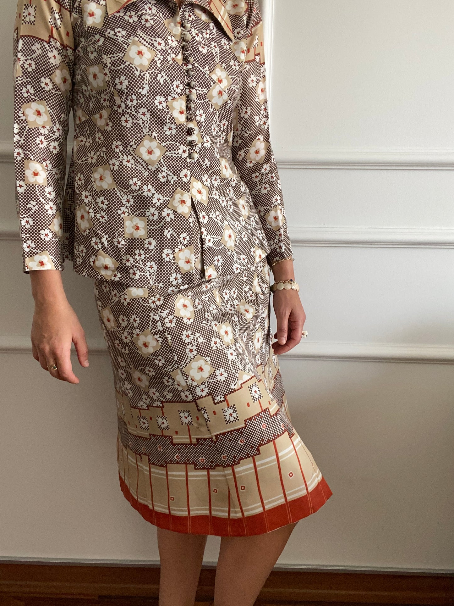 60s Skirt & Blouse Set