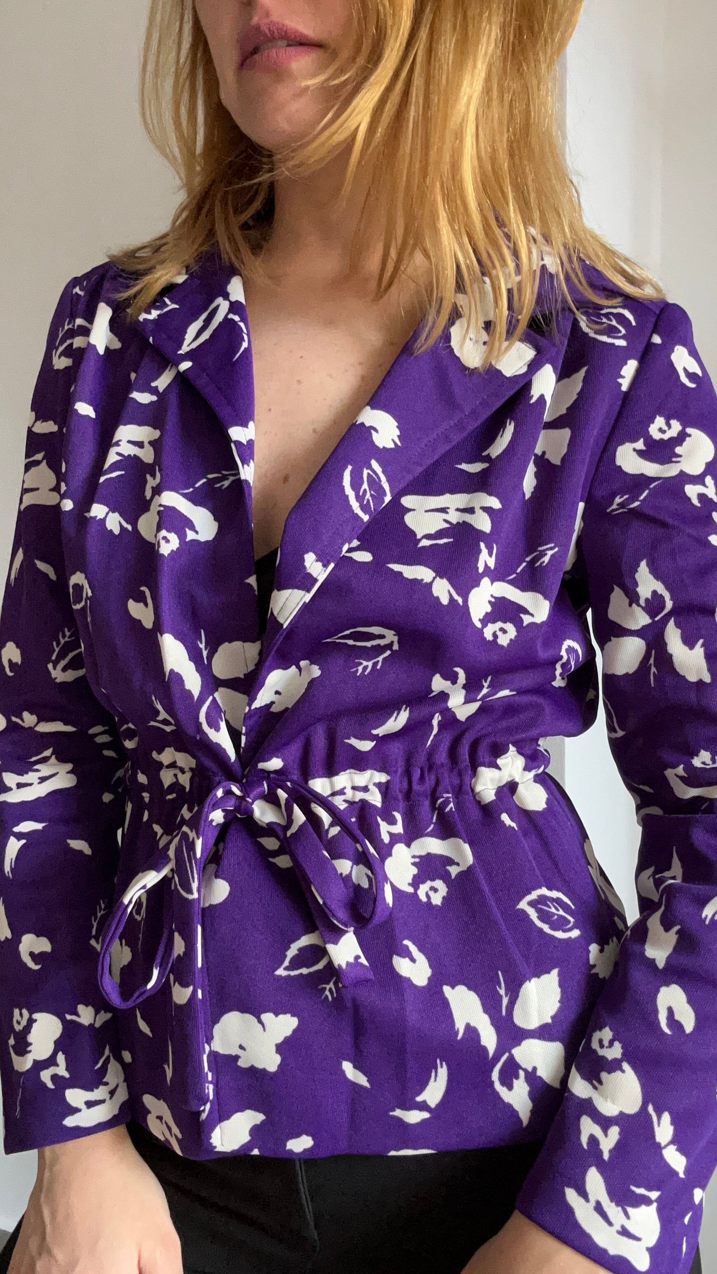 Purple Floral Blouse