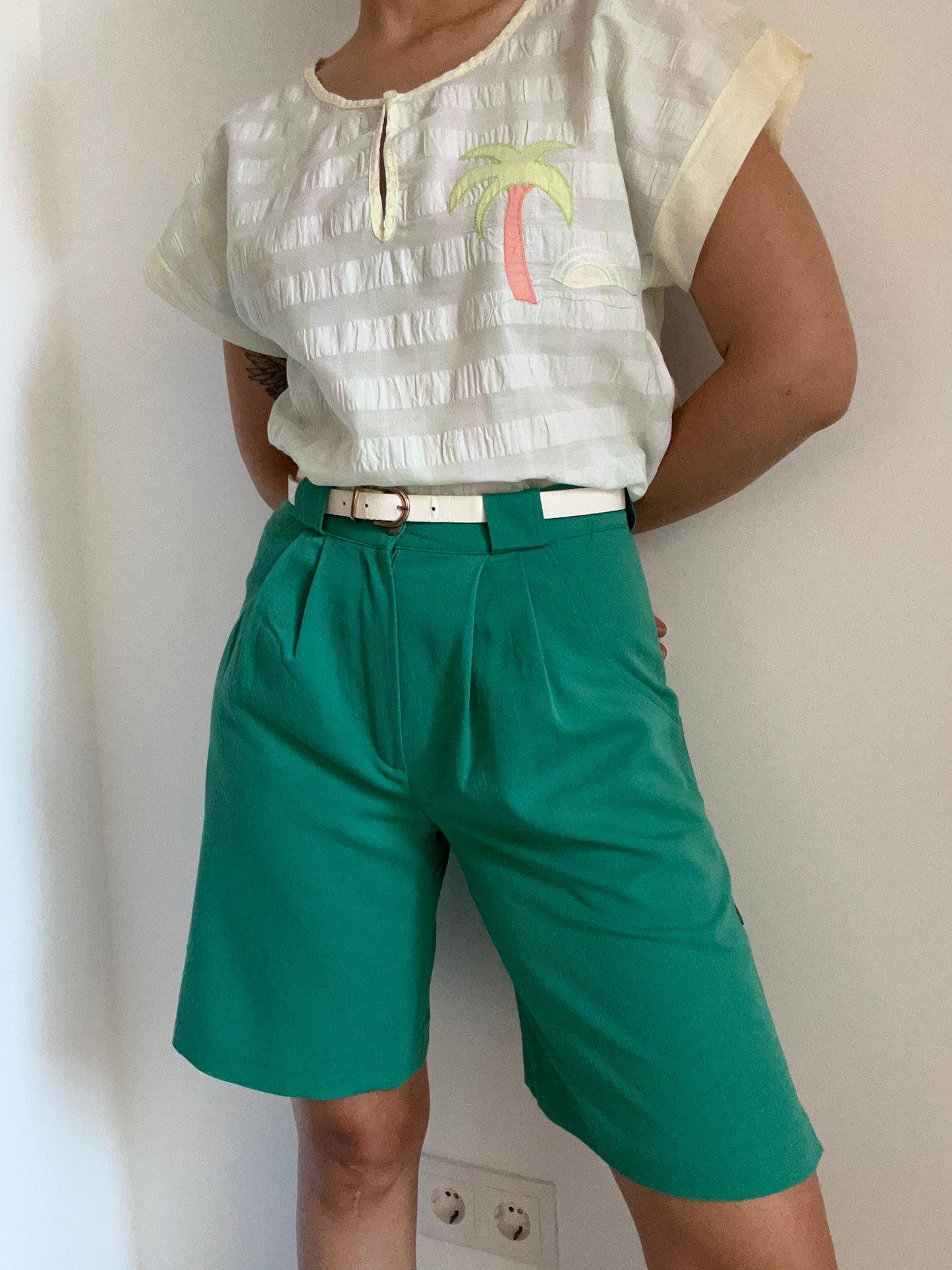 Green Bermuda Shorts