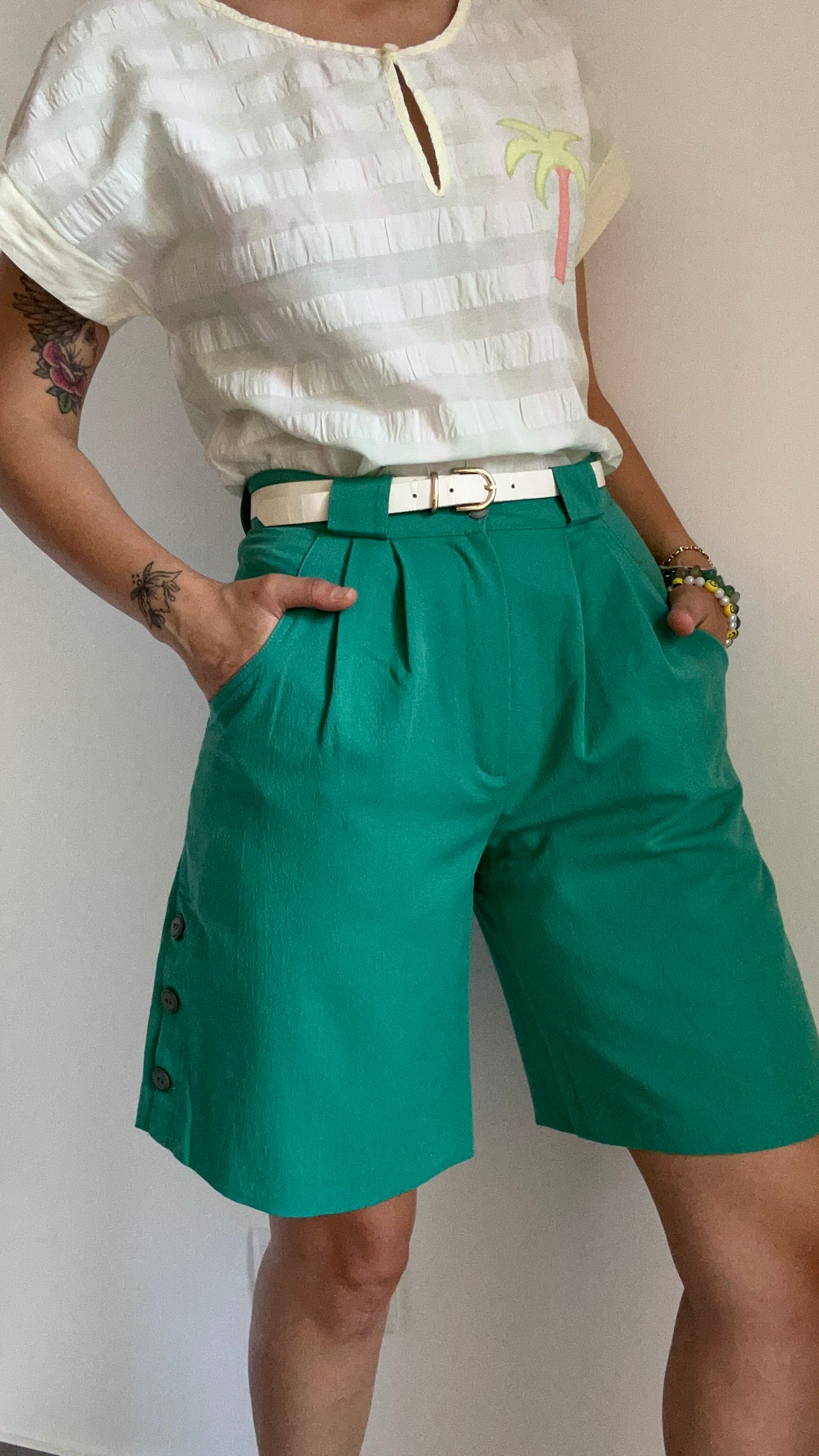 Green Bermuda Shorts