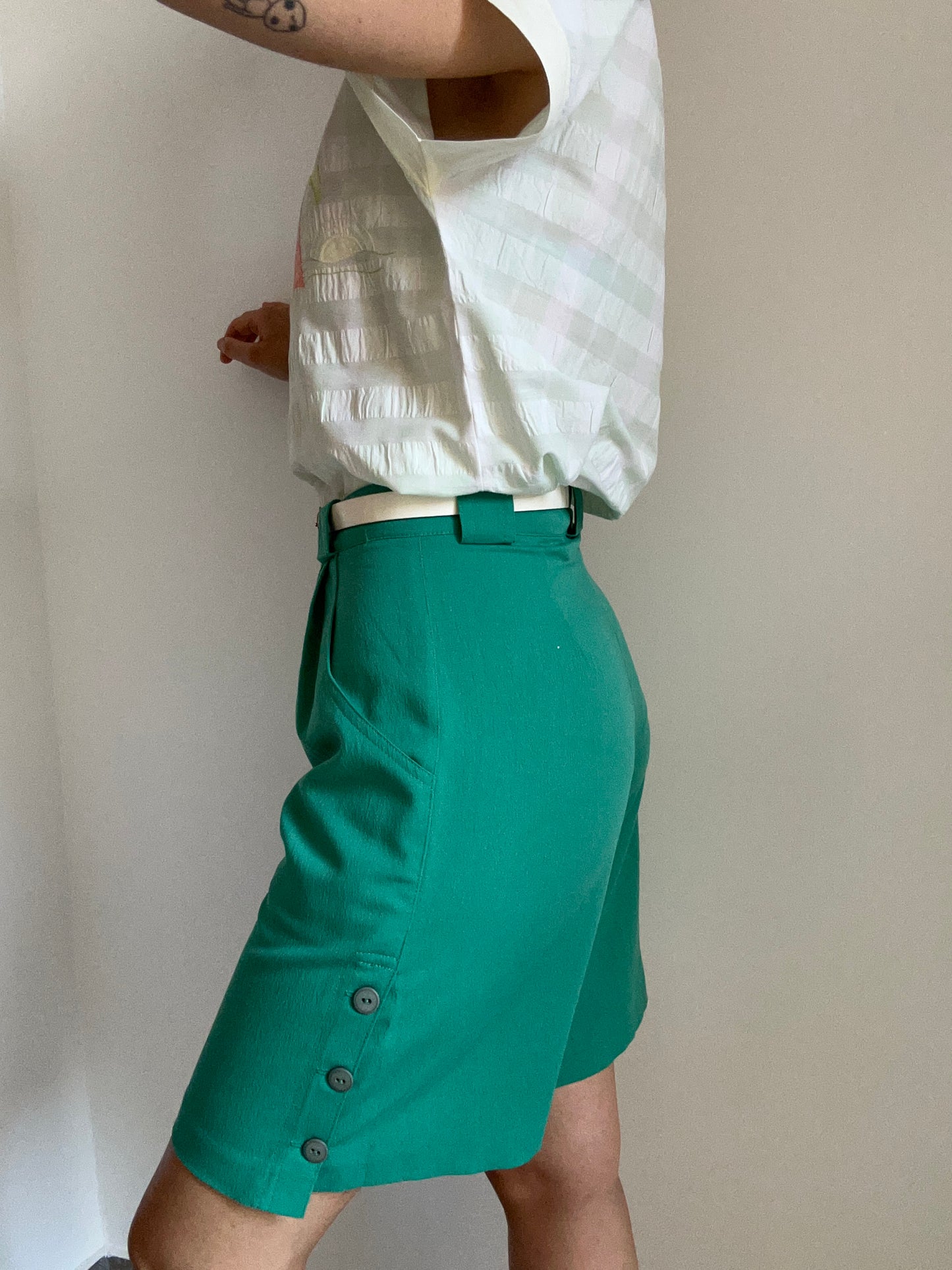 Green Bermuda Shorts