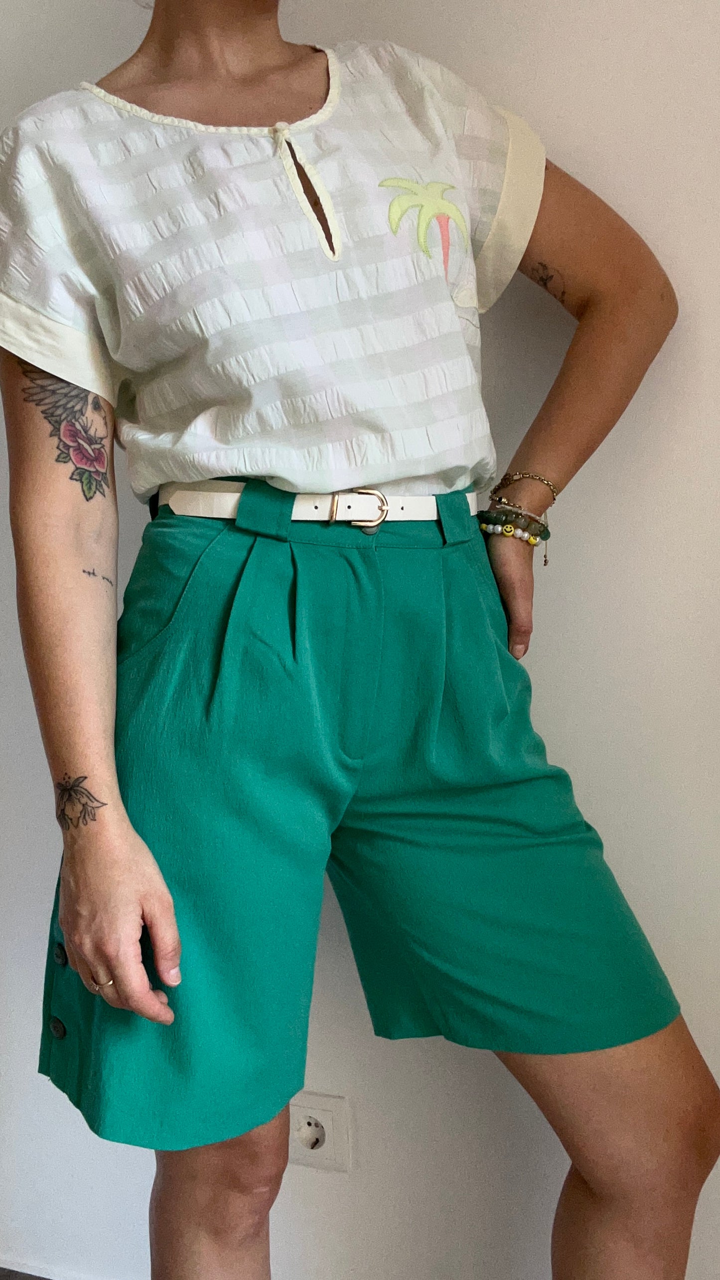 Green Bermuda Shorts