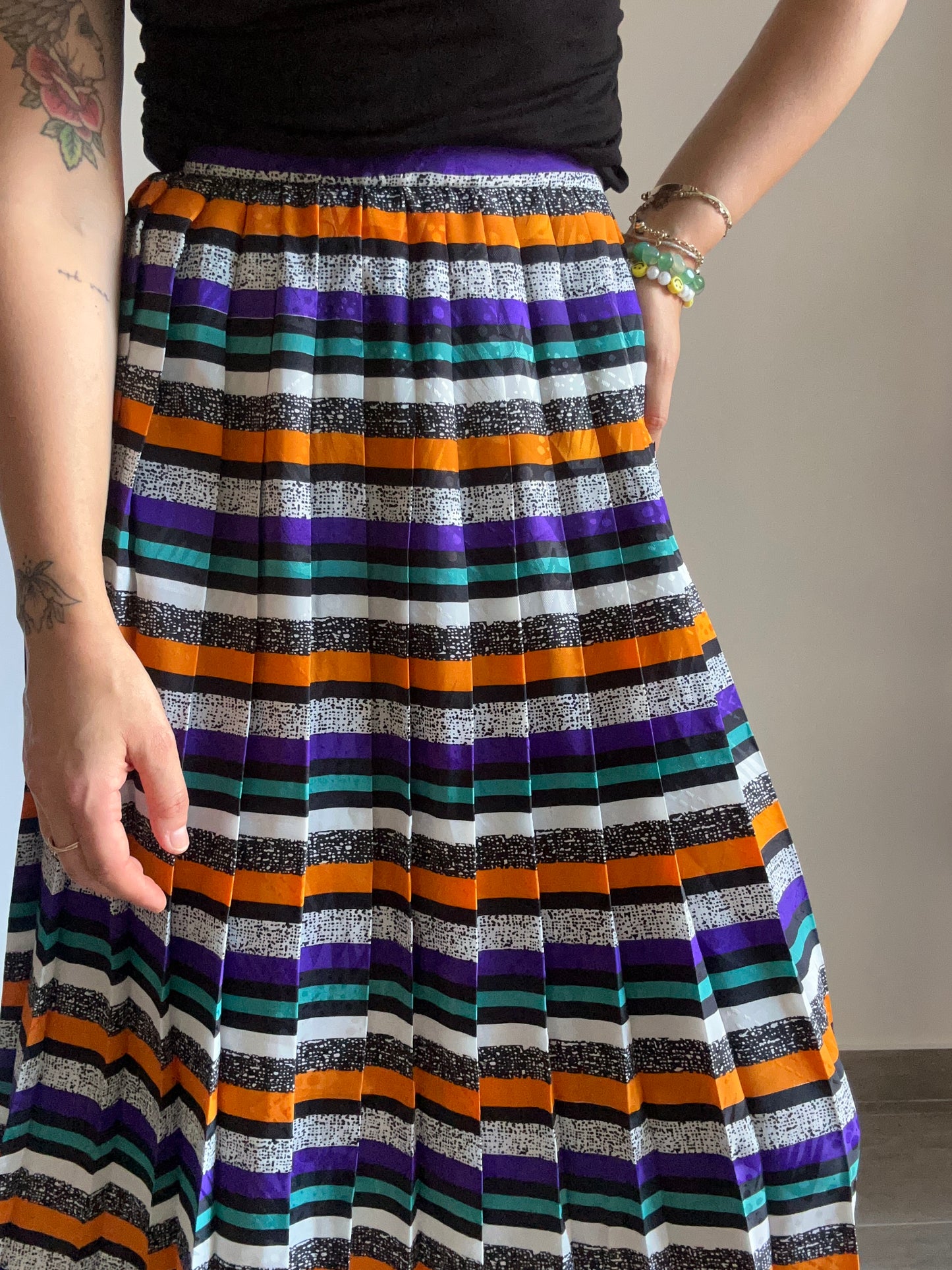 Pleated Midi Skirt