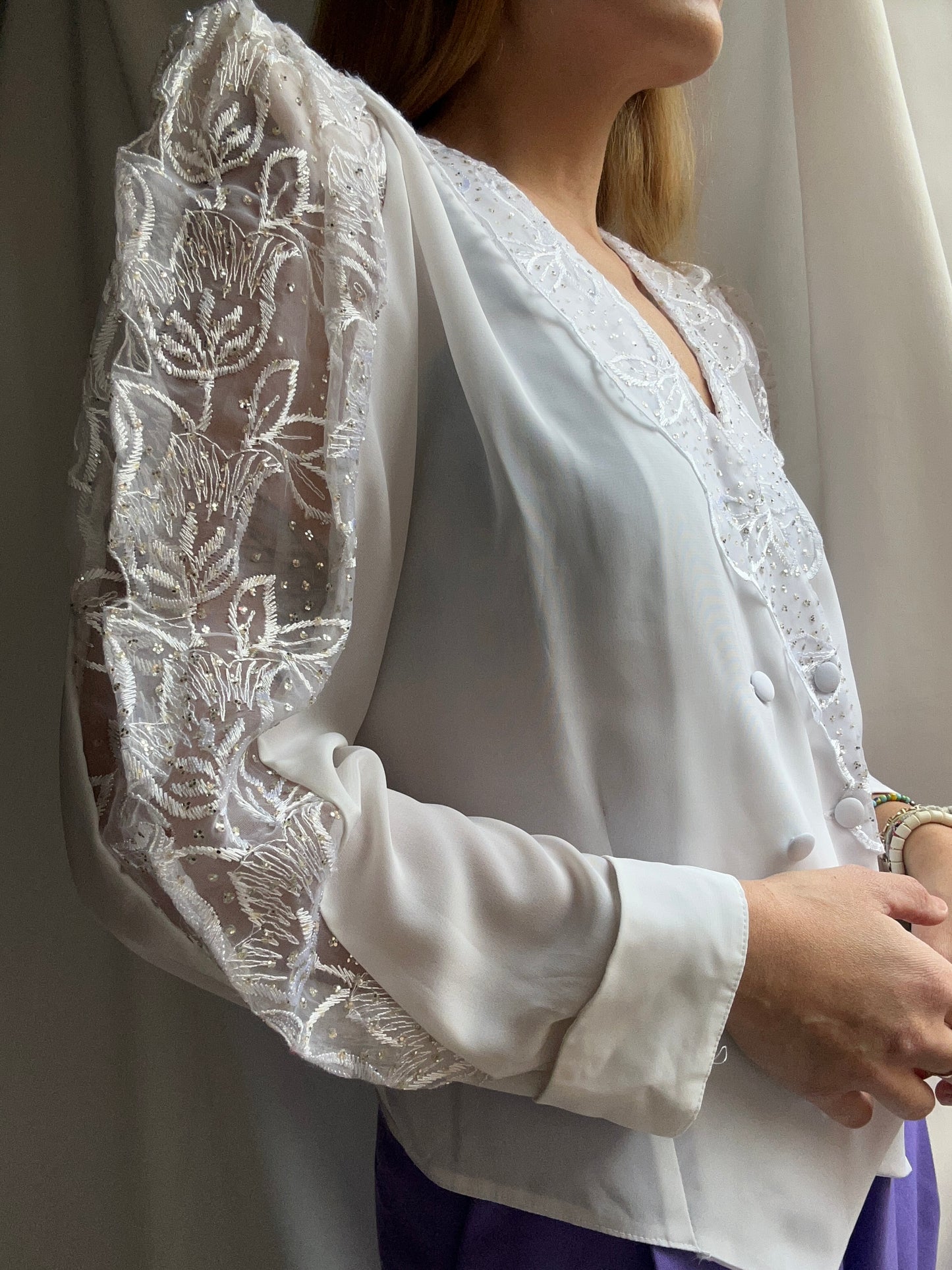 Lace White Blouse