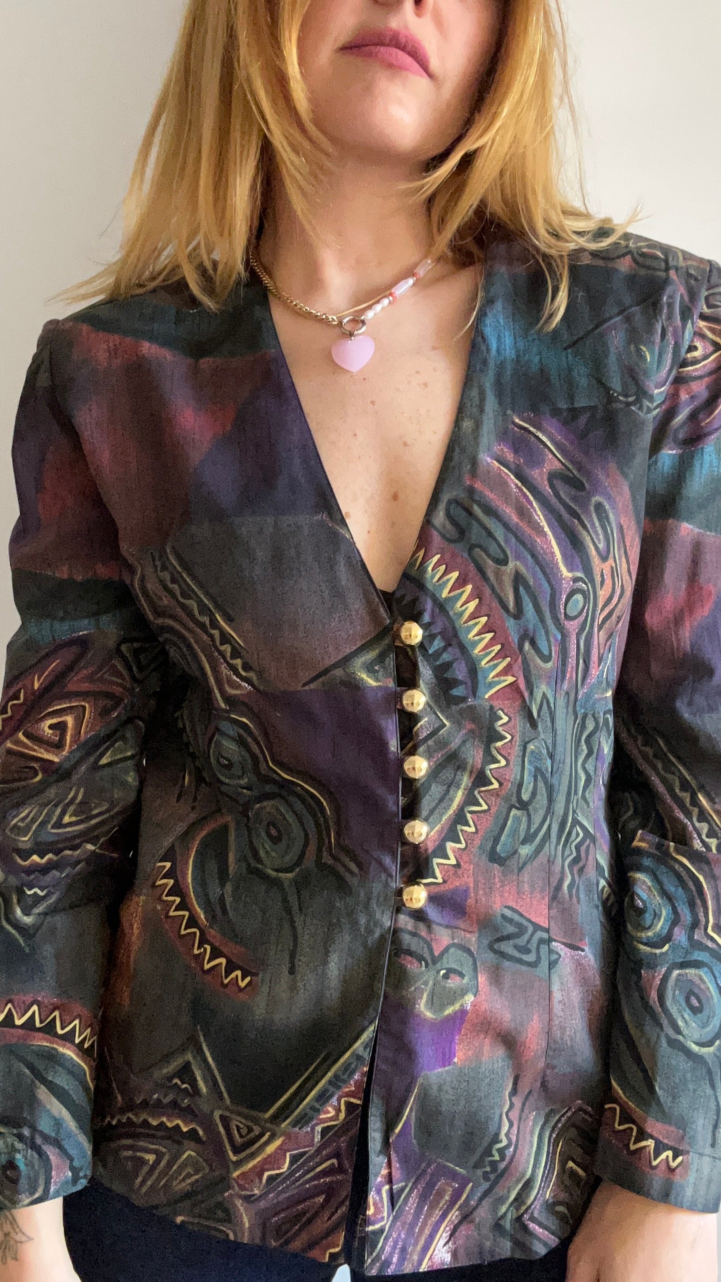 Abstract Print Blazer