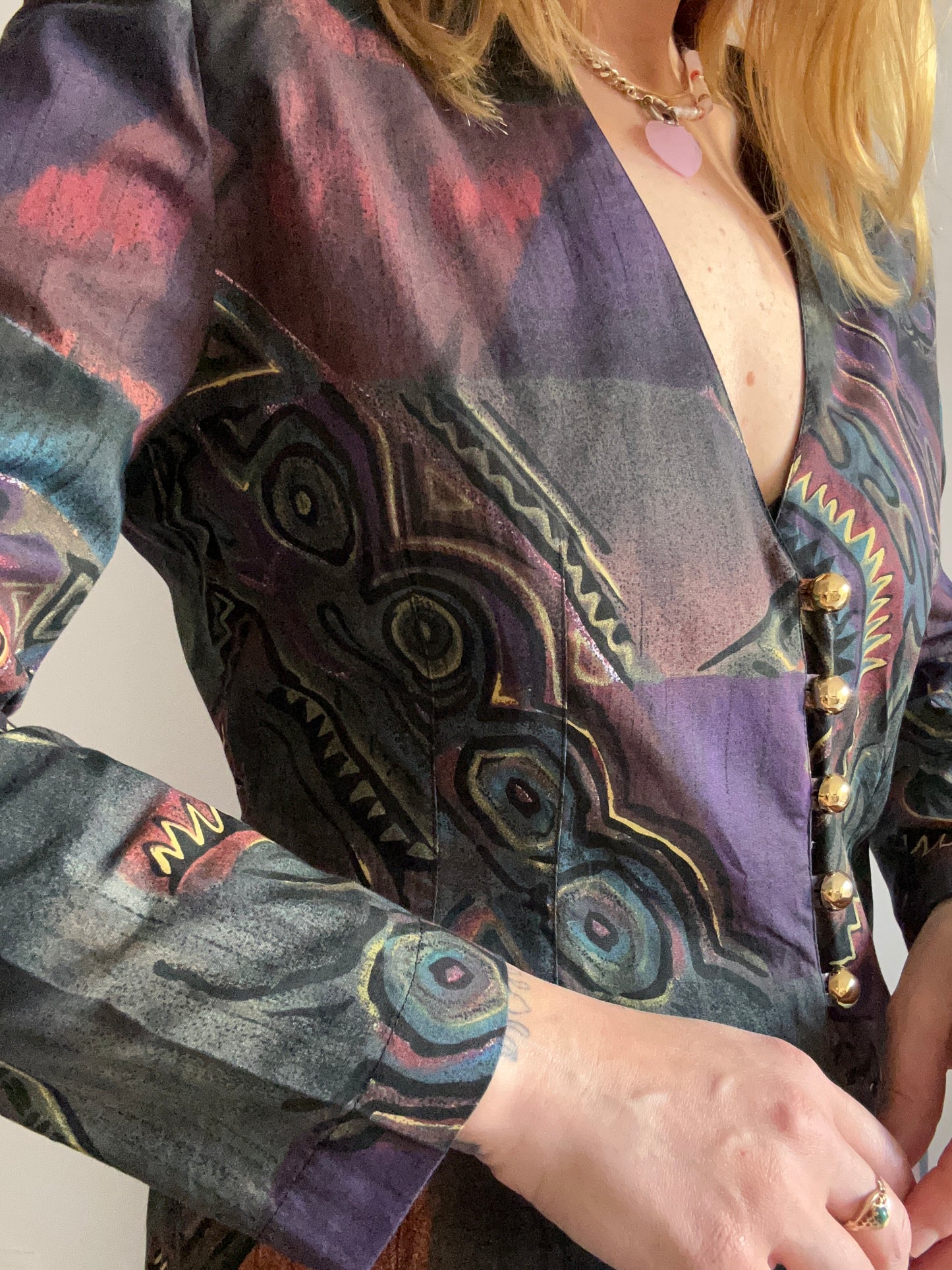 Abstract Print Blazer