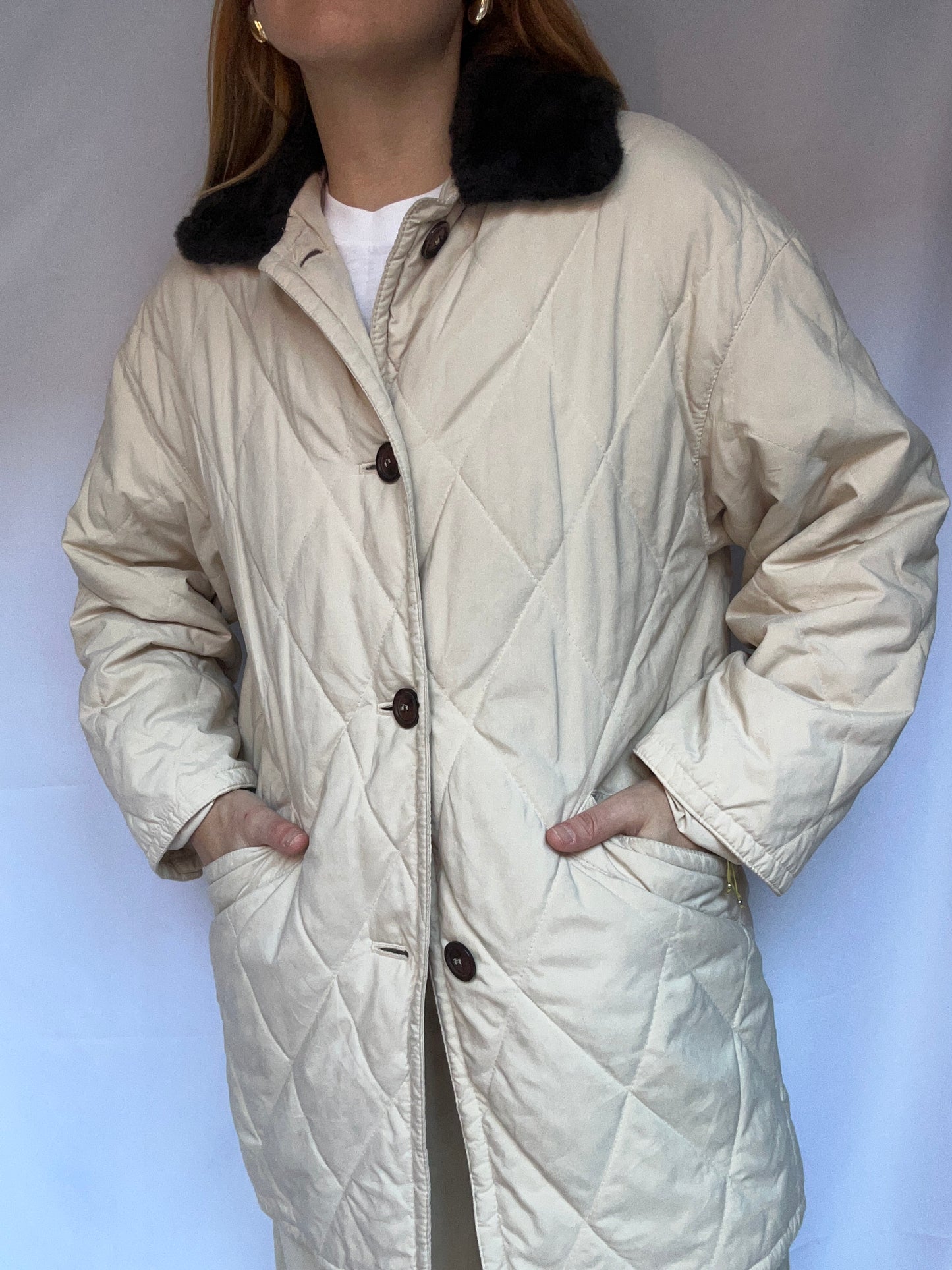 Beige Lightweight Puffer