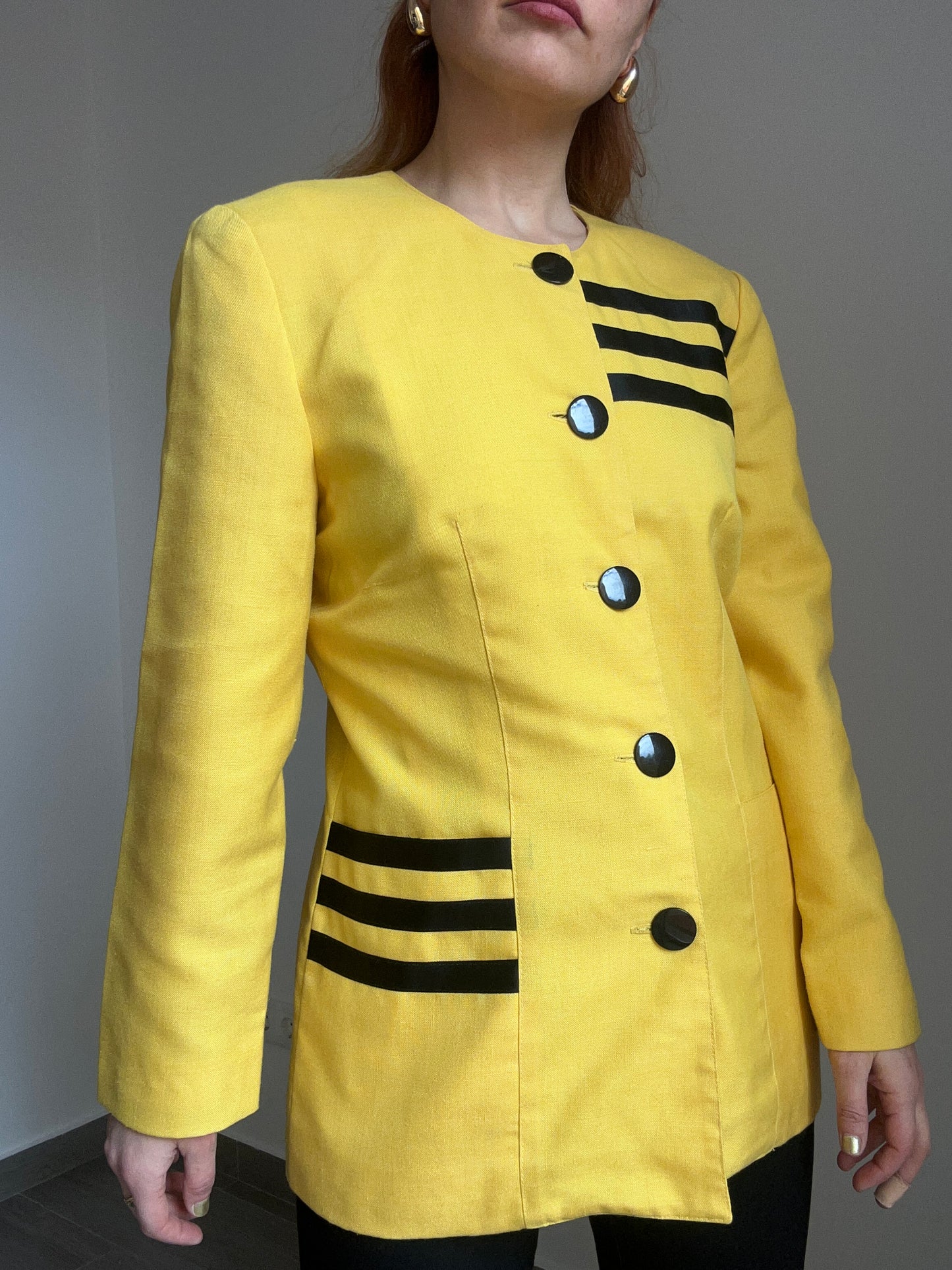 Yellow & Black Blazer