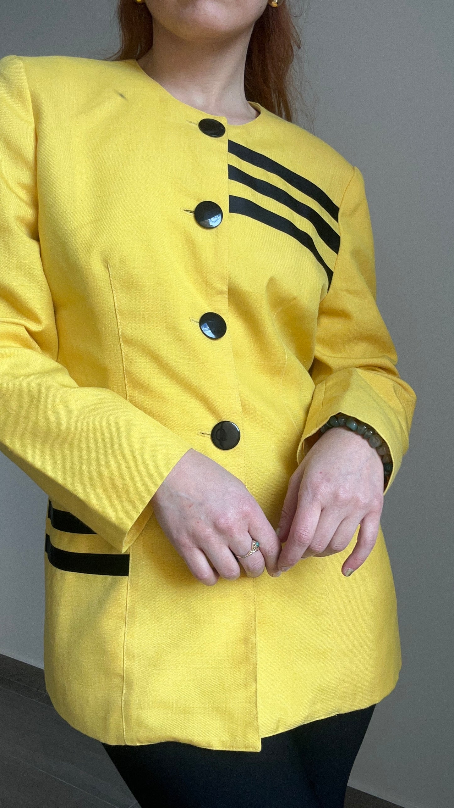 Yellow & Black Blazer