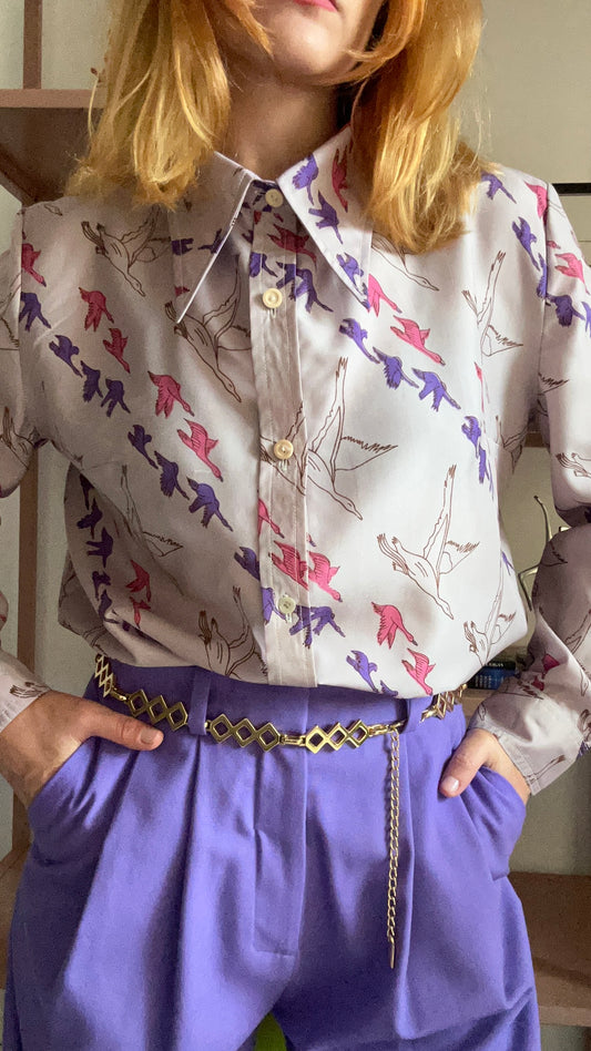 Bird Print Shirt