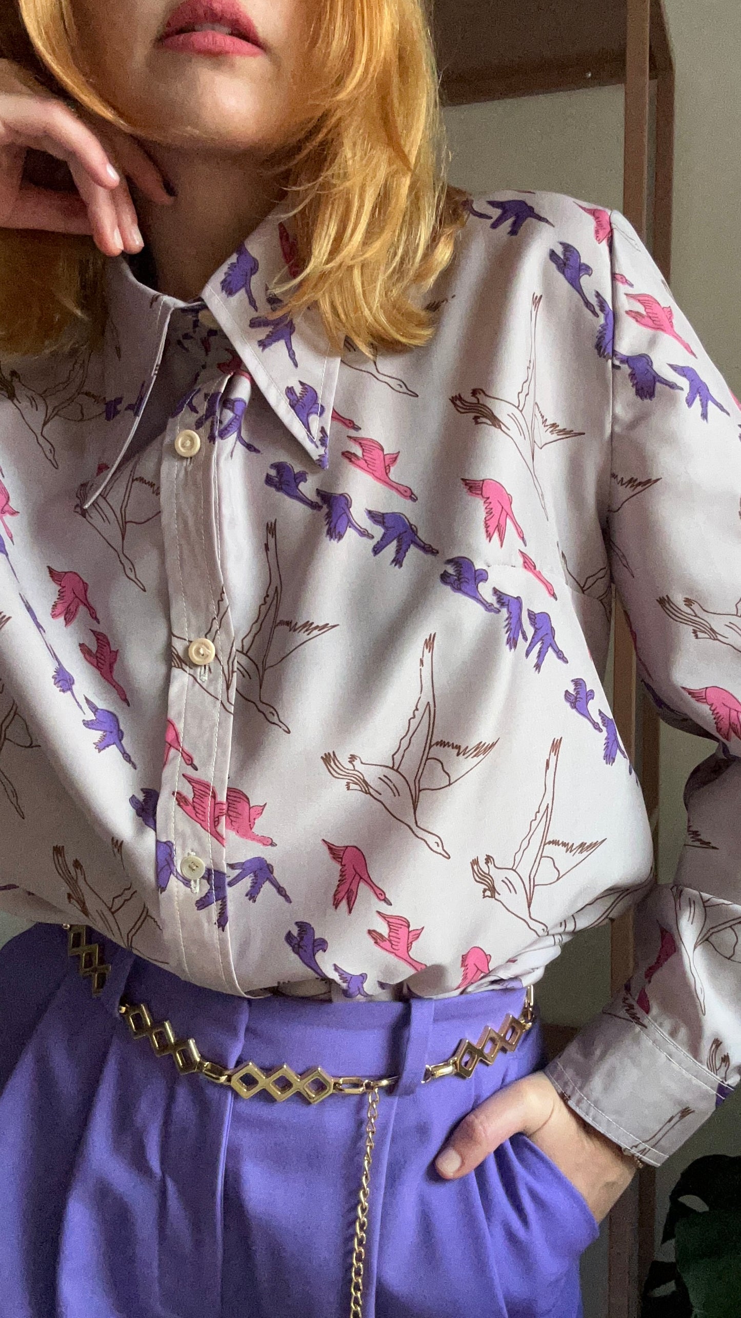 Bird Print Shirt