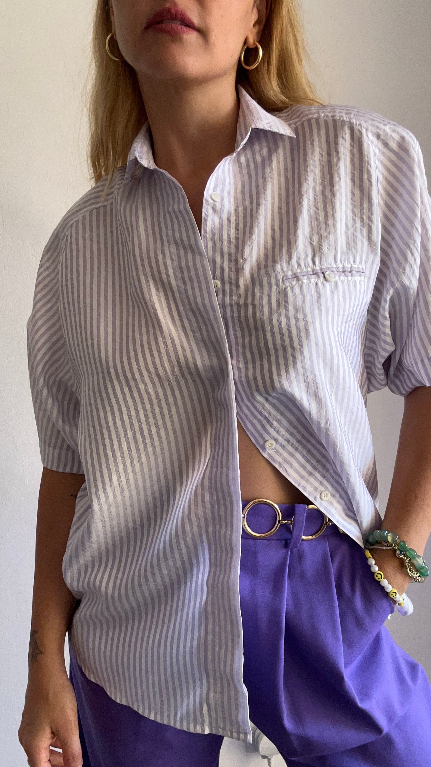 Lilac Striped Shirt