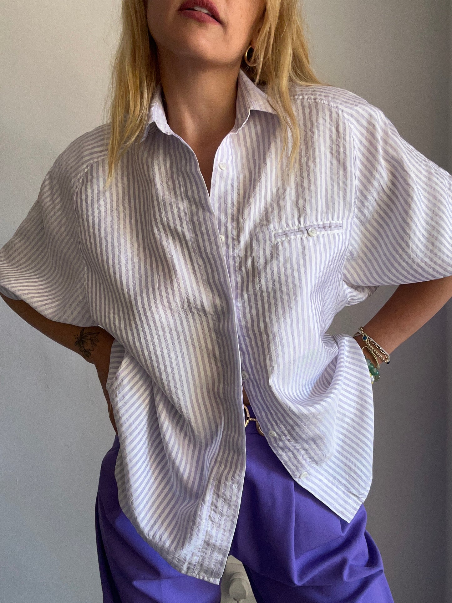 Lilac Striped Shirt