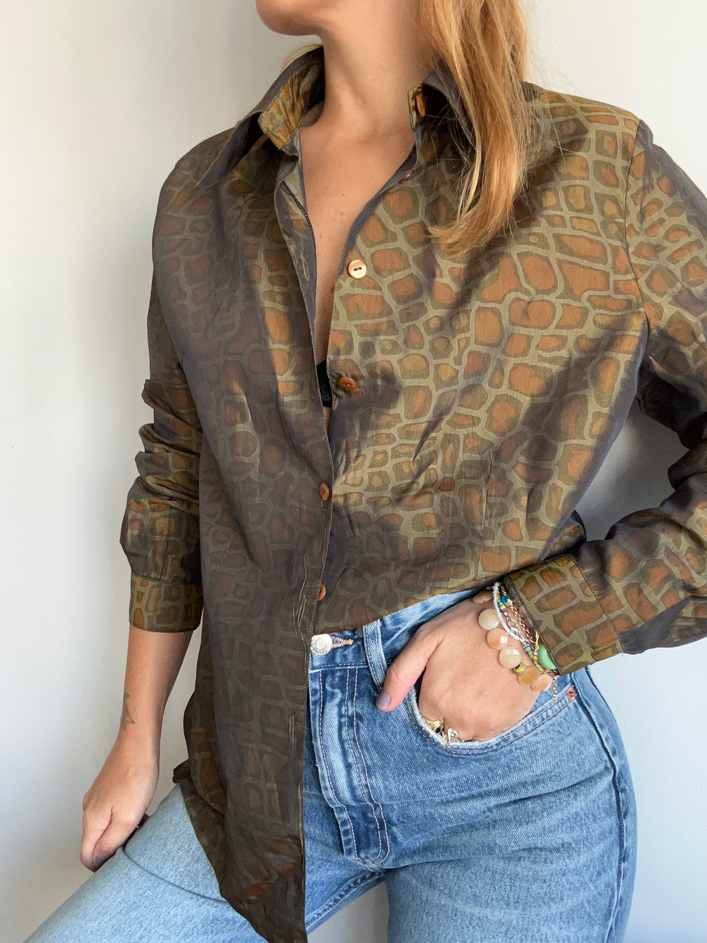 Animal Print Long Sleeve Shirt