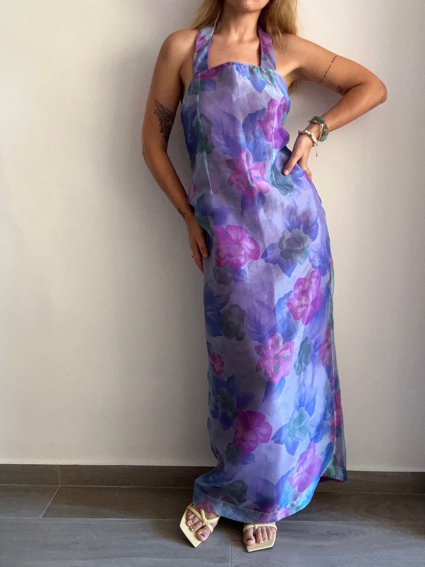 Purple Floral Maxi Dress