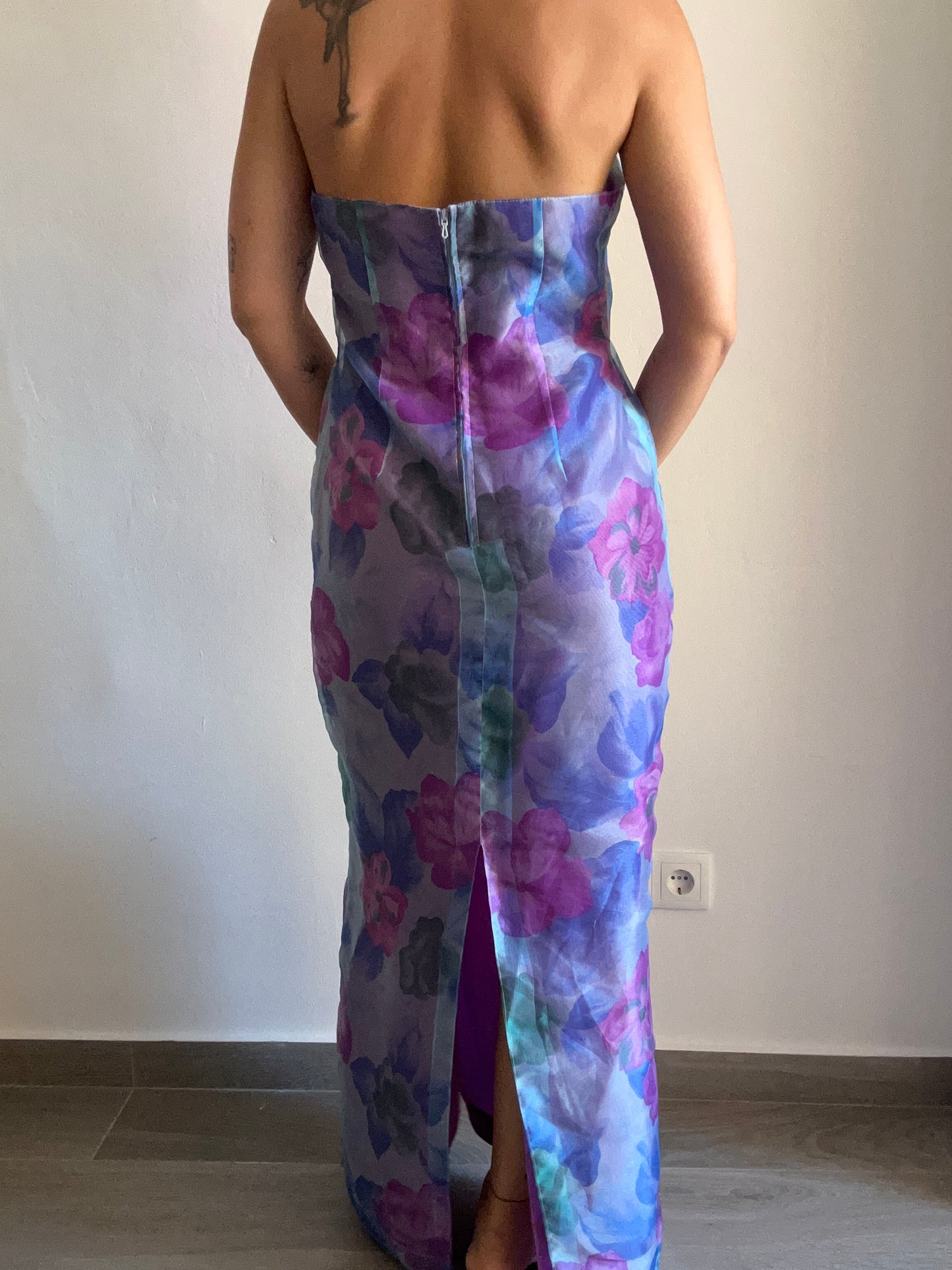 Purple Floral Maxi Dress