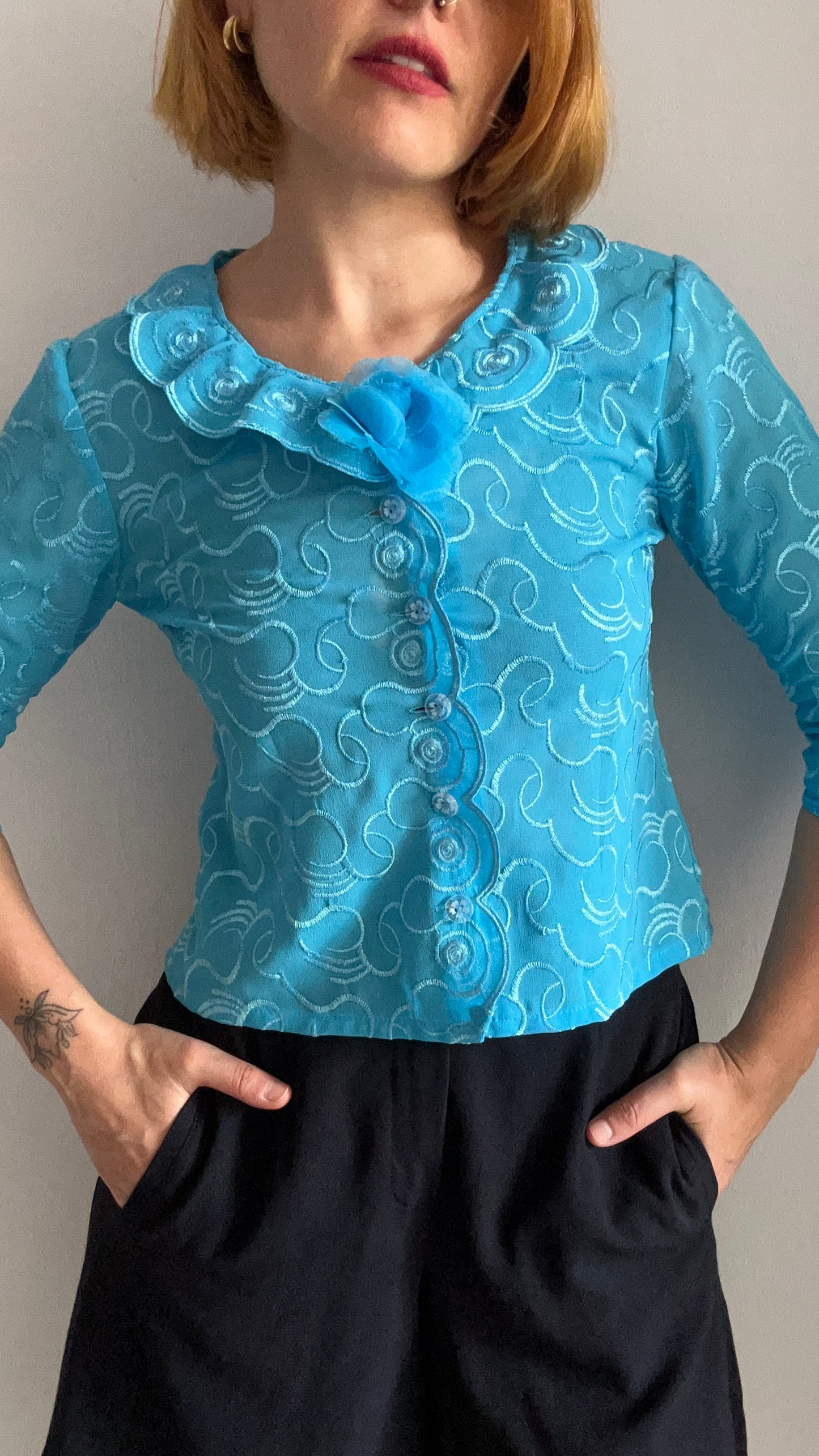 Chiffon Turquoise Top