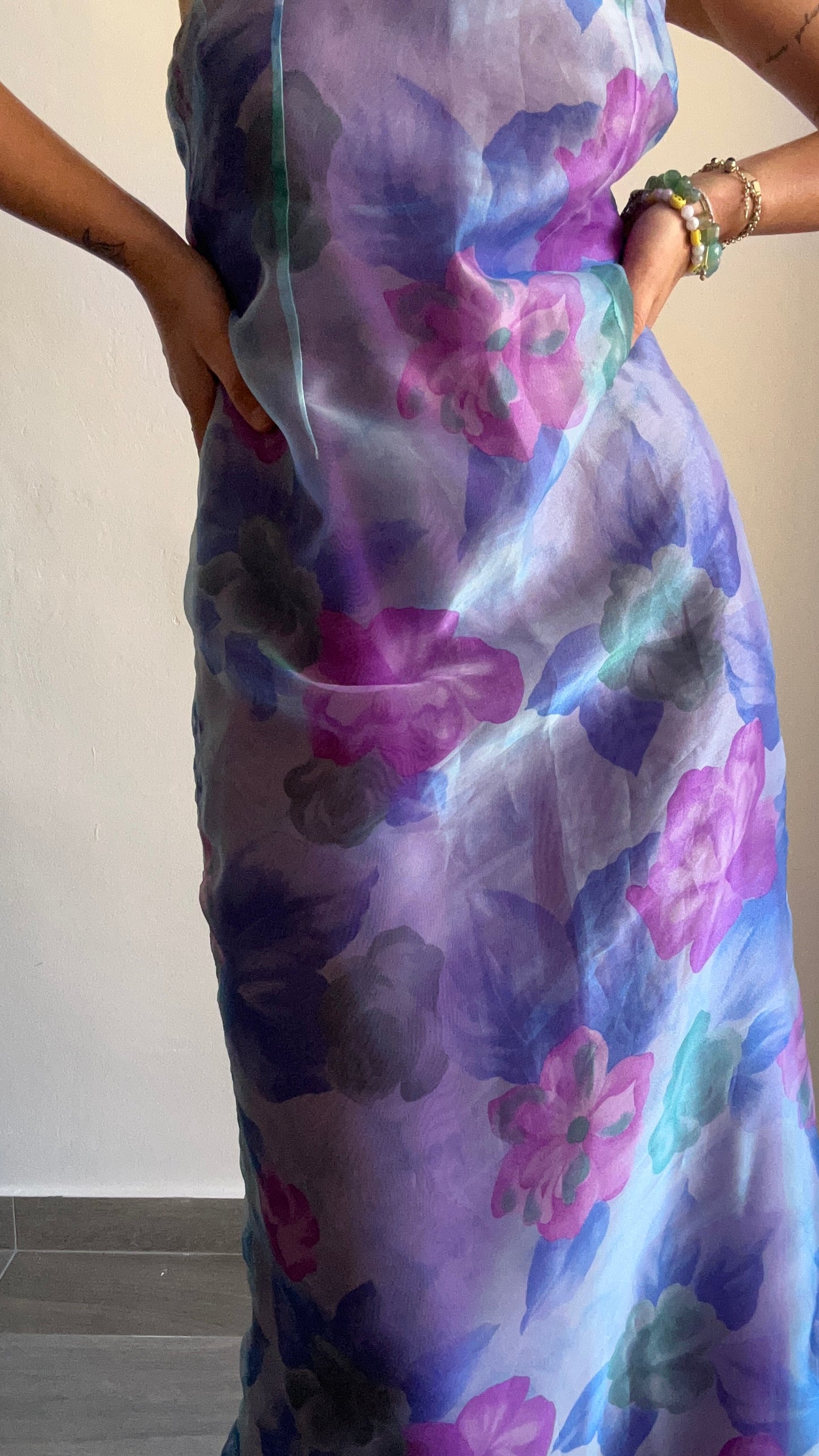 Purple Floral Maxi Dress