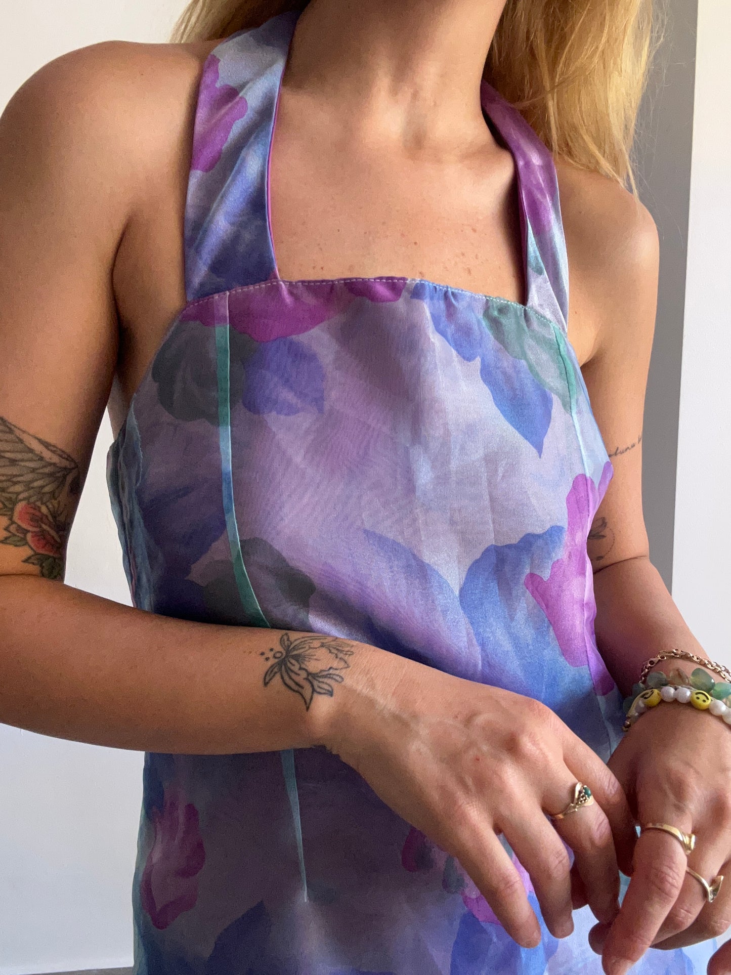 Purple Floral Maxi Dress