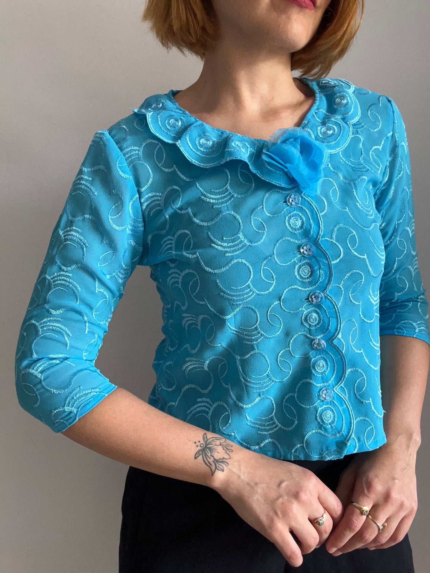 Chiffon Turquoise Top