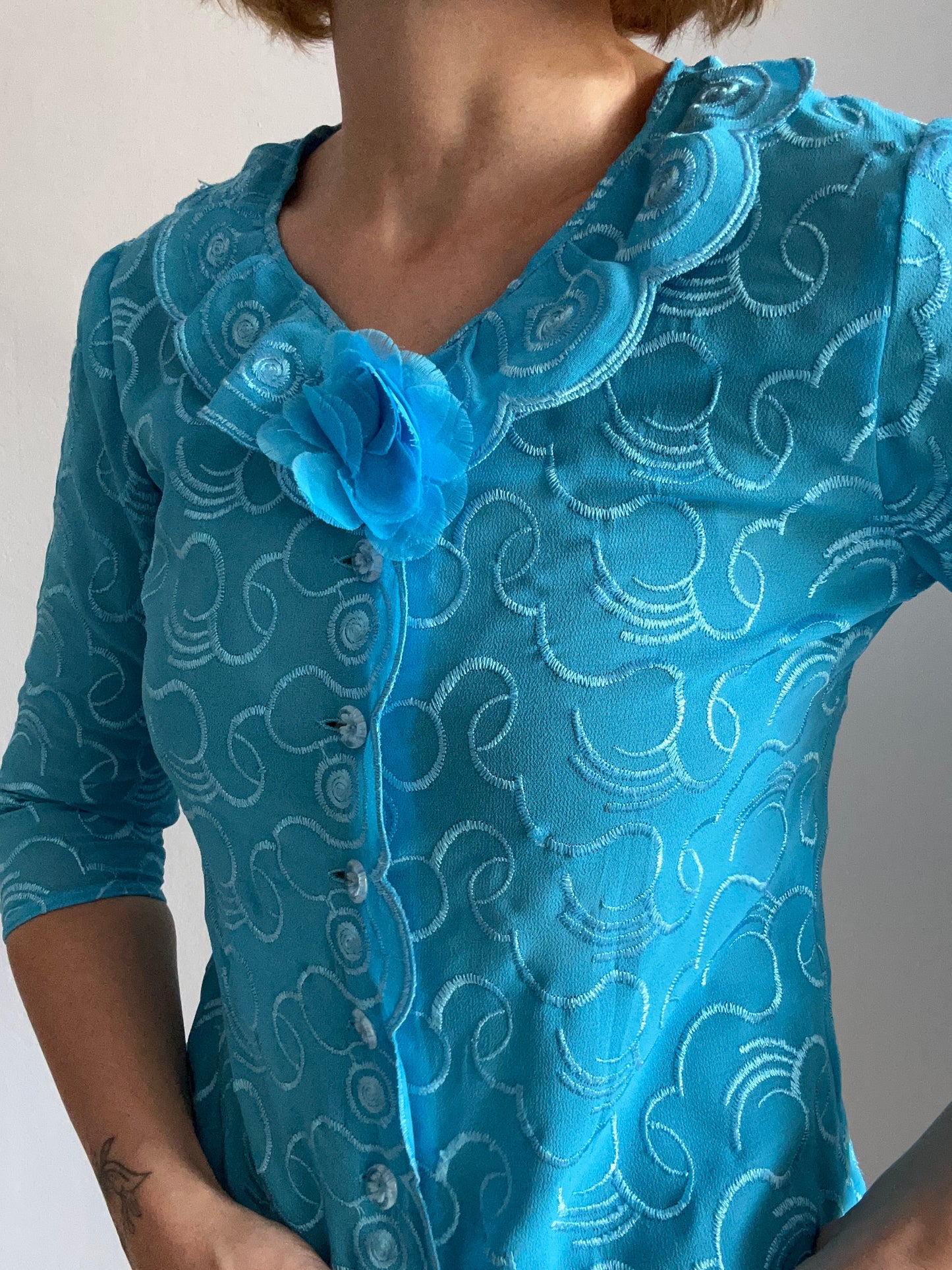 Chiffon Turquoise Top