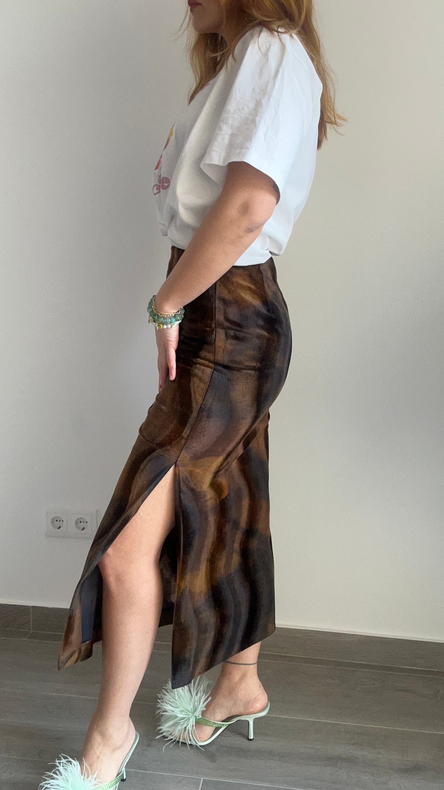 Faux Fur Brown Skirt