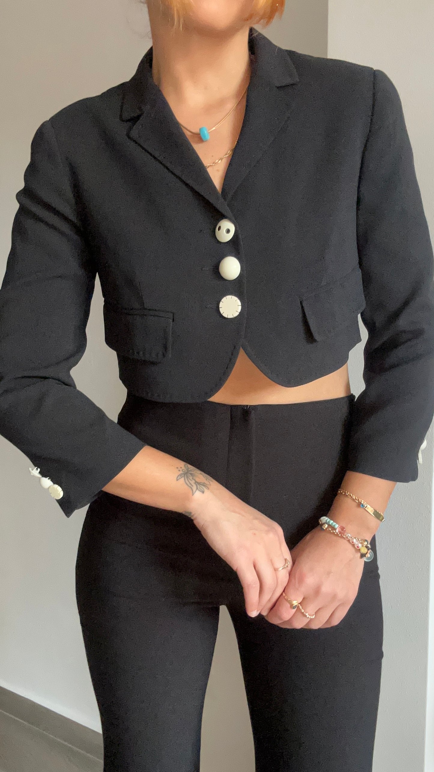 Black Cropped Blazer