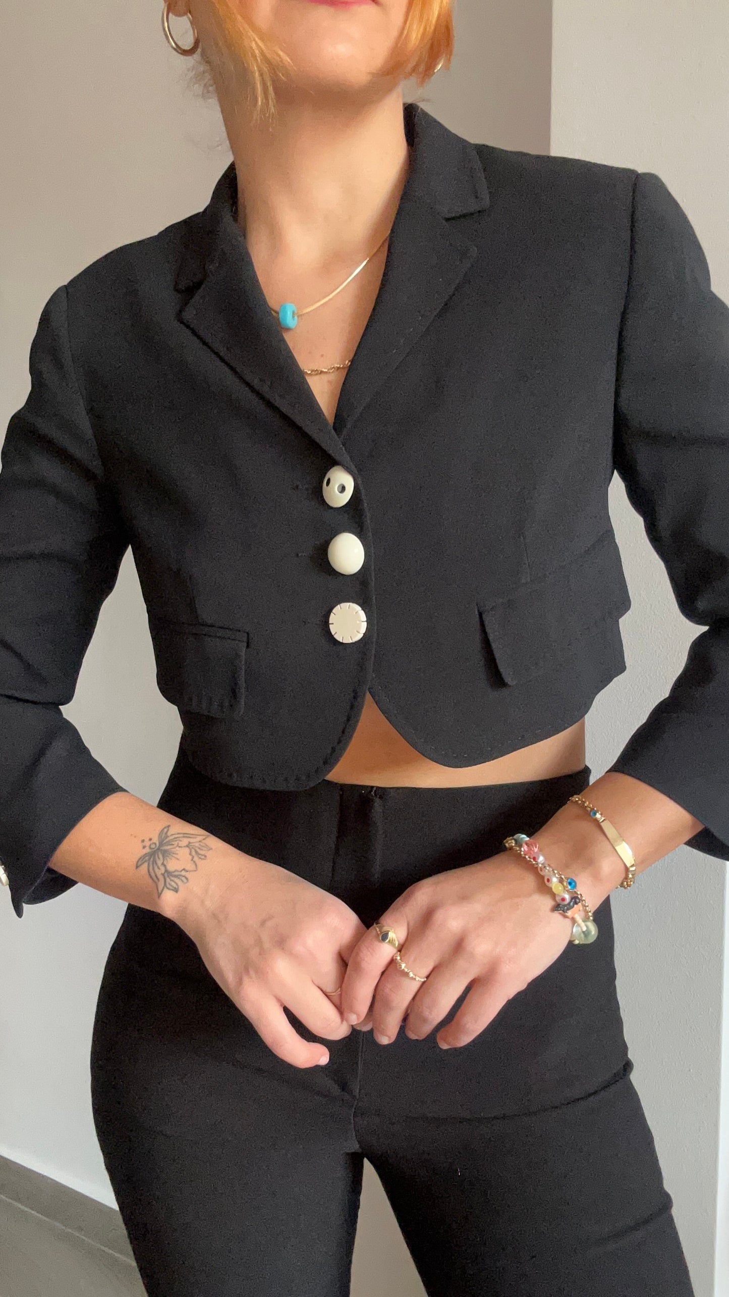 Black Cropped Blazer