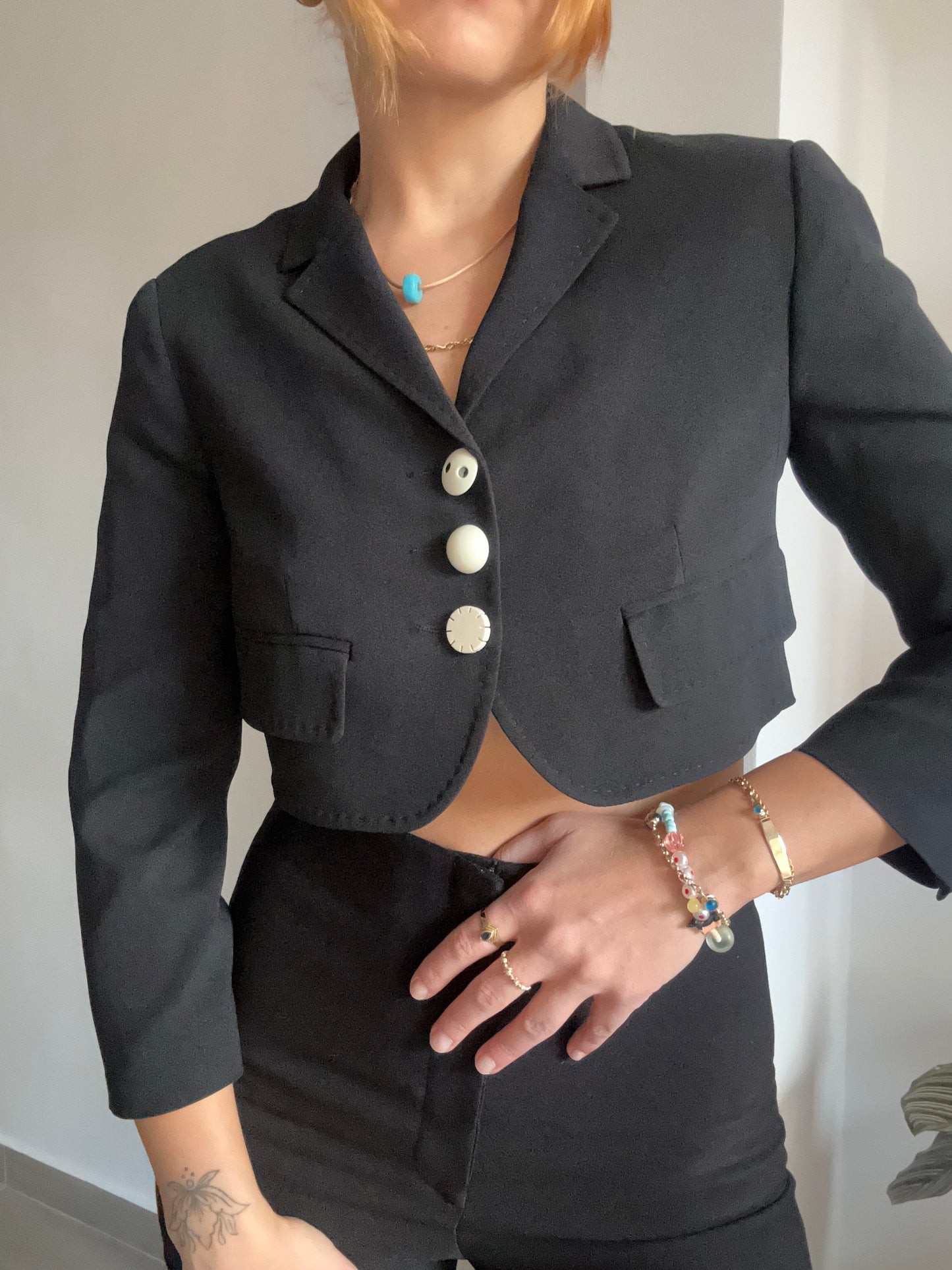 Black Cropped Blazer