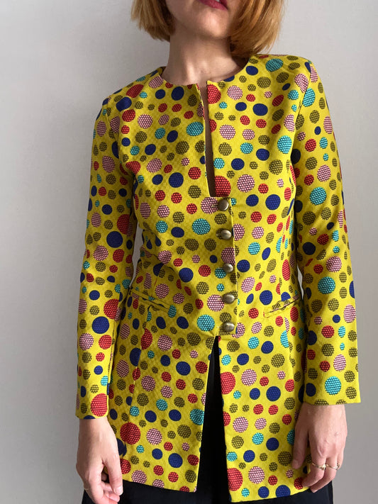 Yellow Polka Dot Blazer