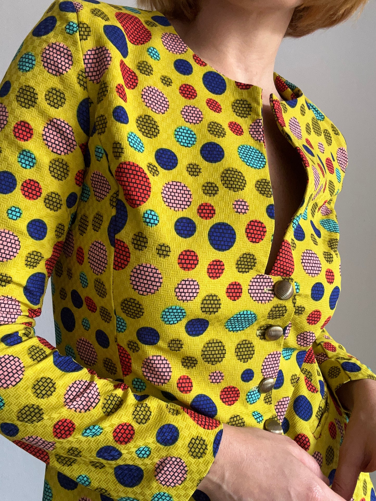 Yellow Polka Dot Blazer