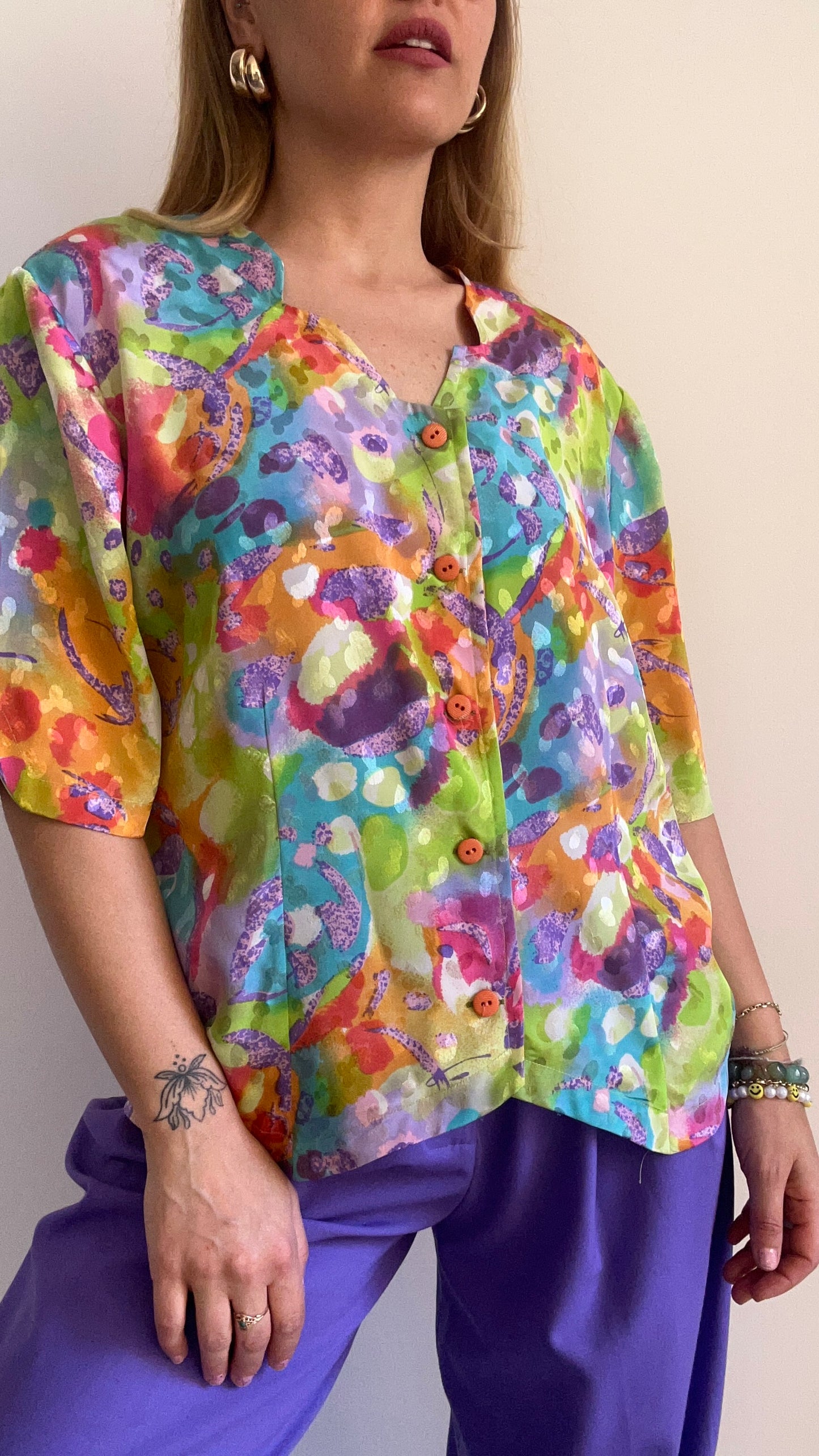 Abstract Print Blouse