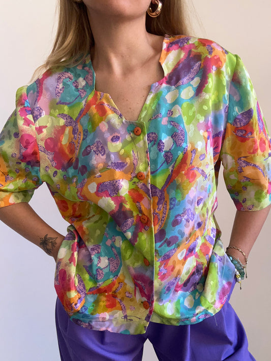 Abstract Print Blouse