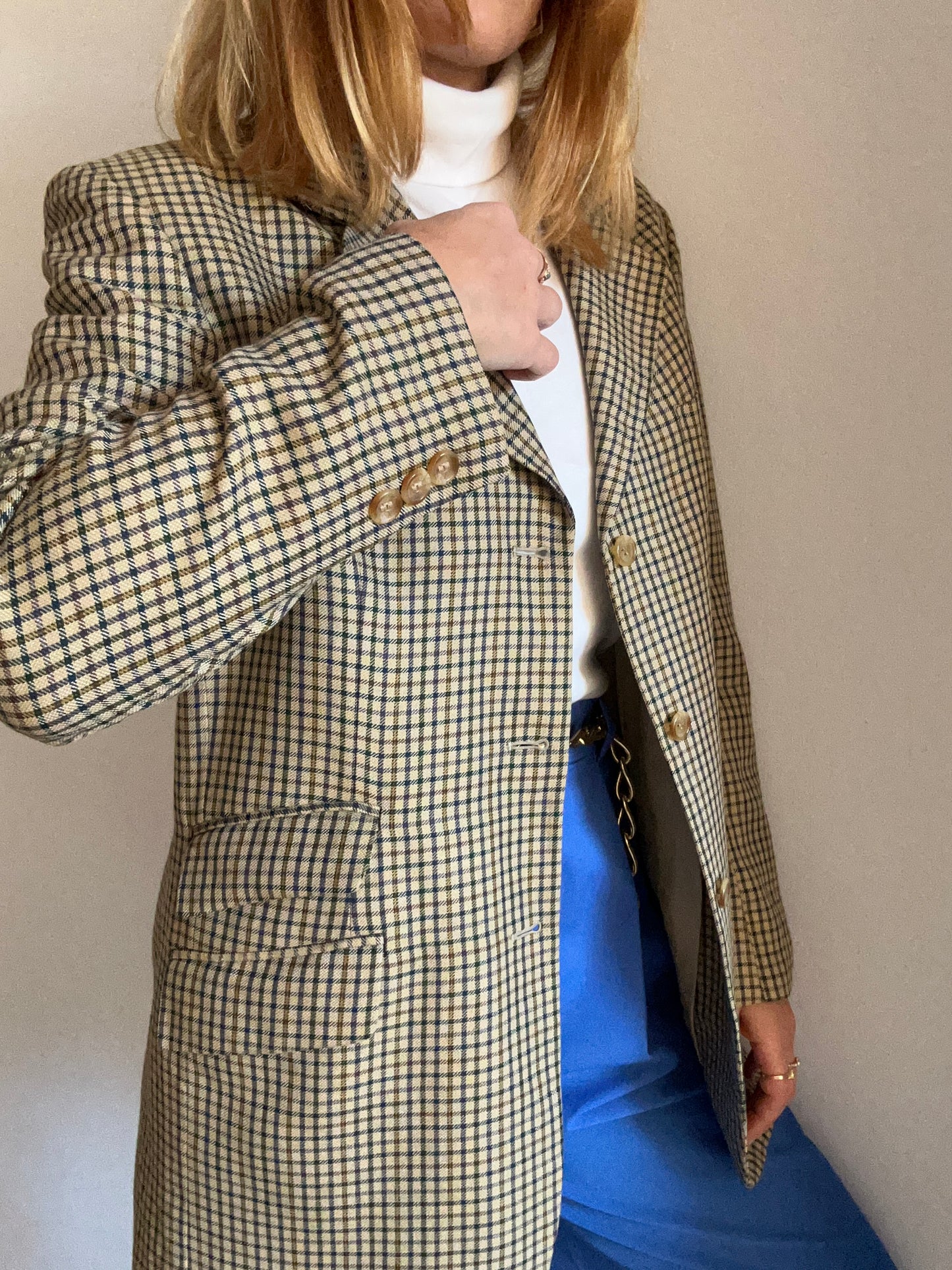 BURBERRY Checked Wool Blazer