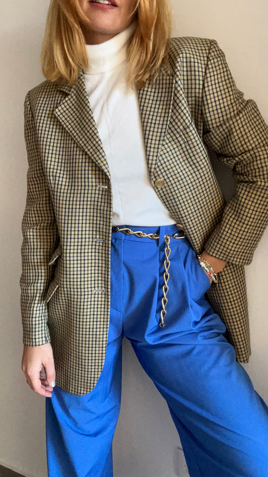 BURBERRY Checked Wool Blazer