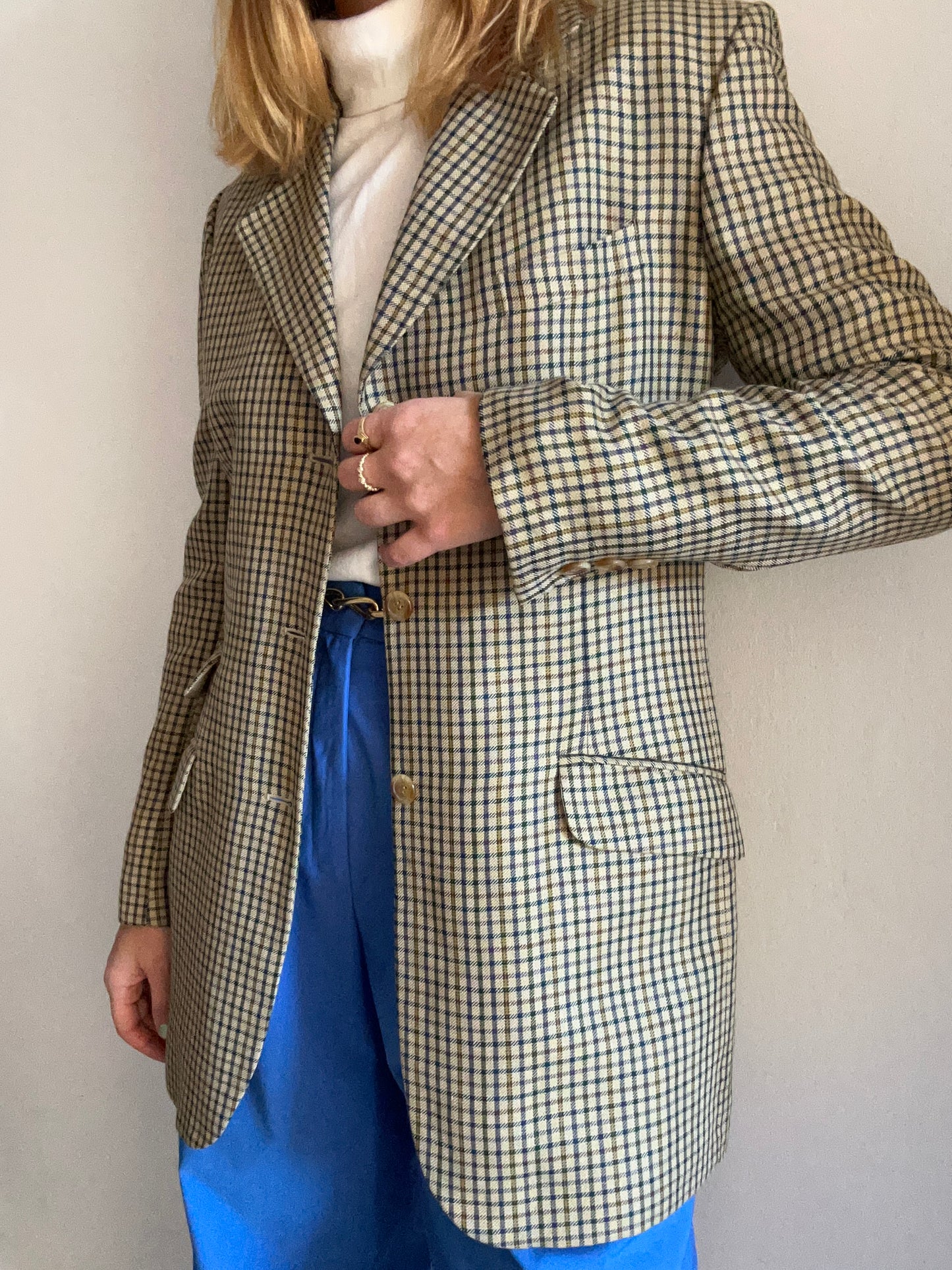 BURBERRY Checked Wool Blazer