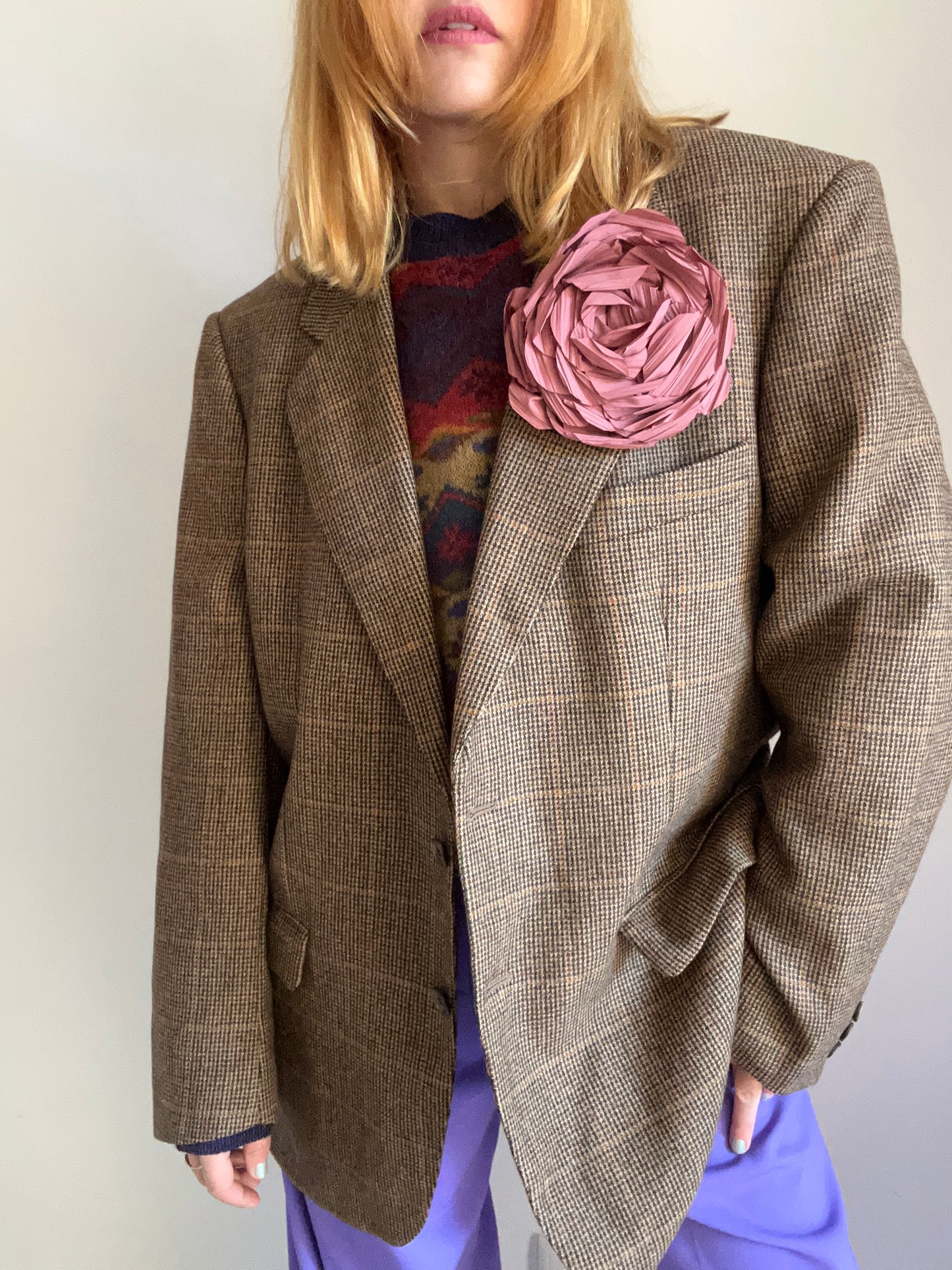 Wool Checked Blazer