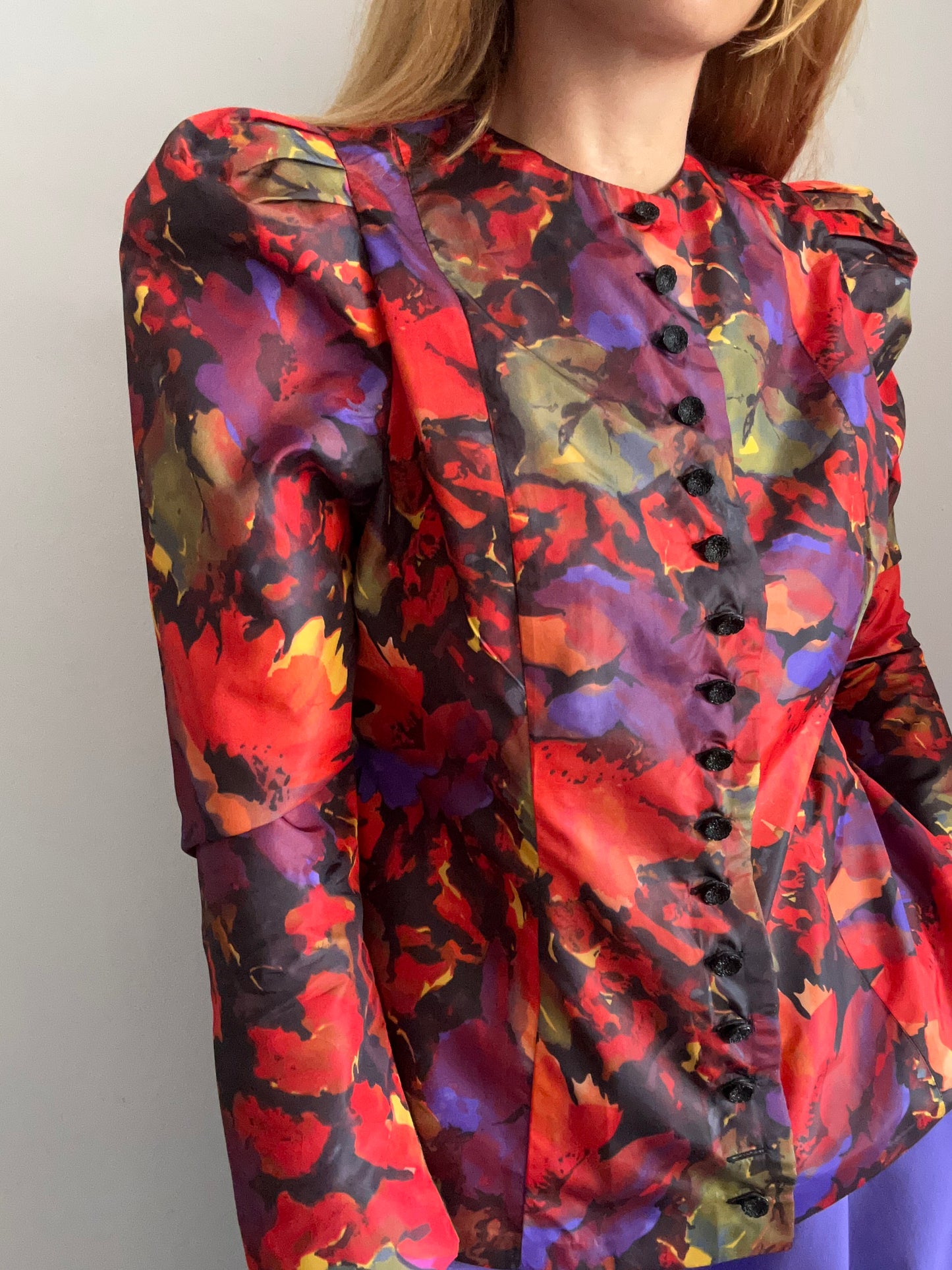 Taffeta Floral Print Blouse