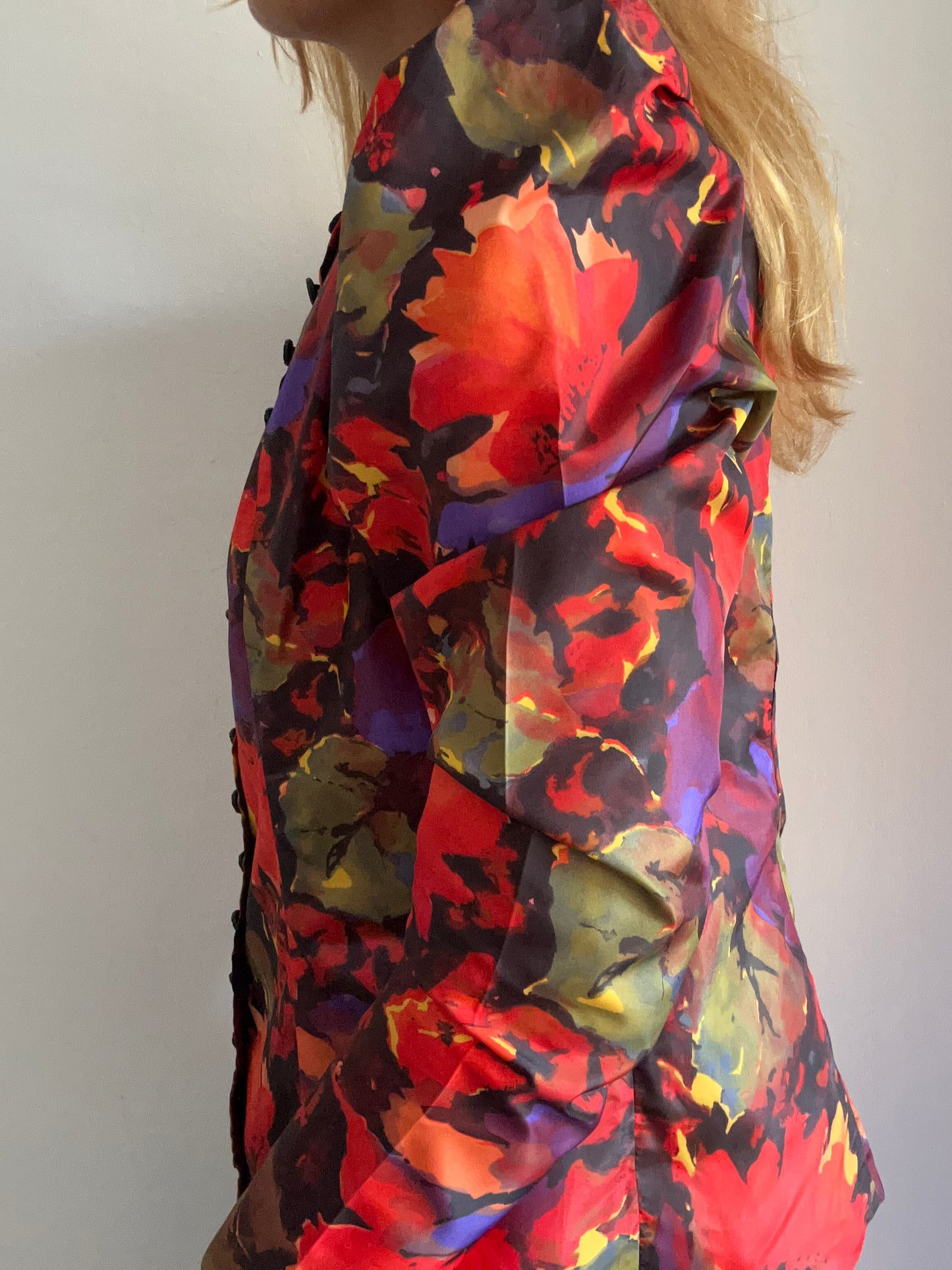 Taffeta Floral Print Blouse