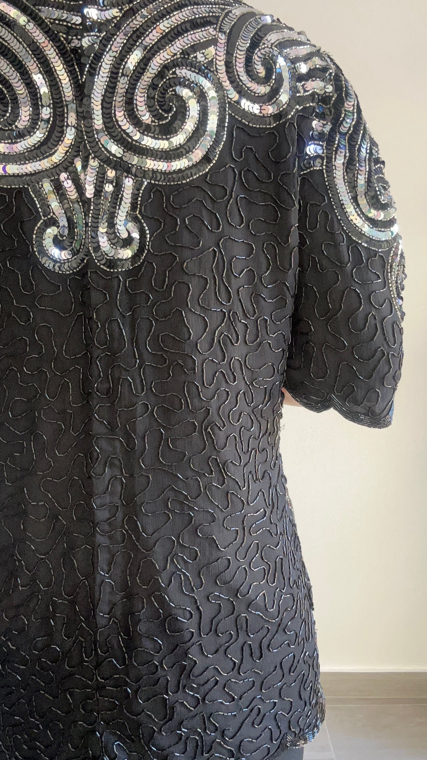 Black Sequinned Top