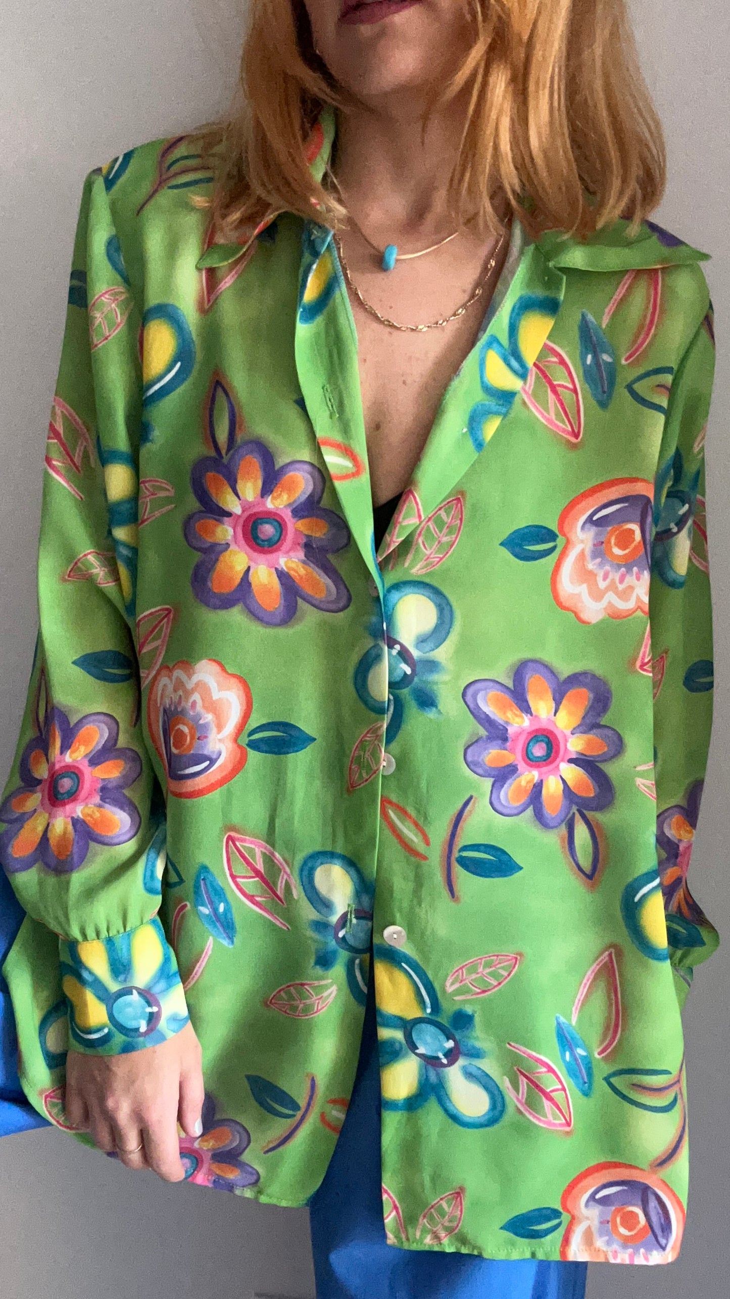 Green Floral Shirt