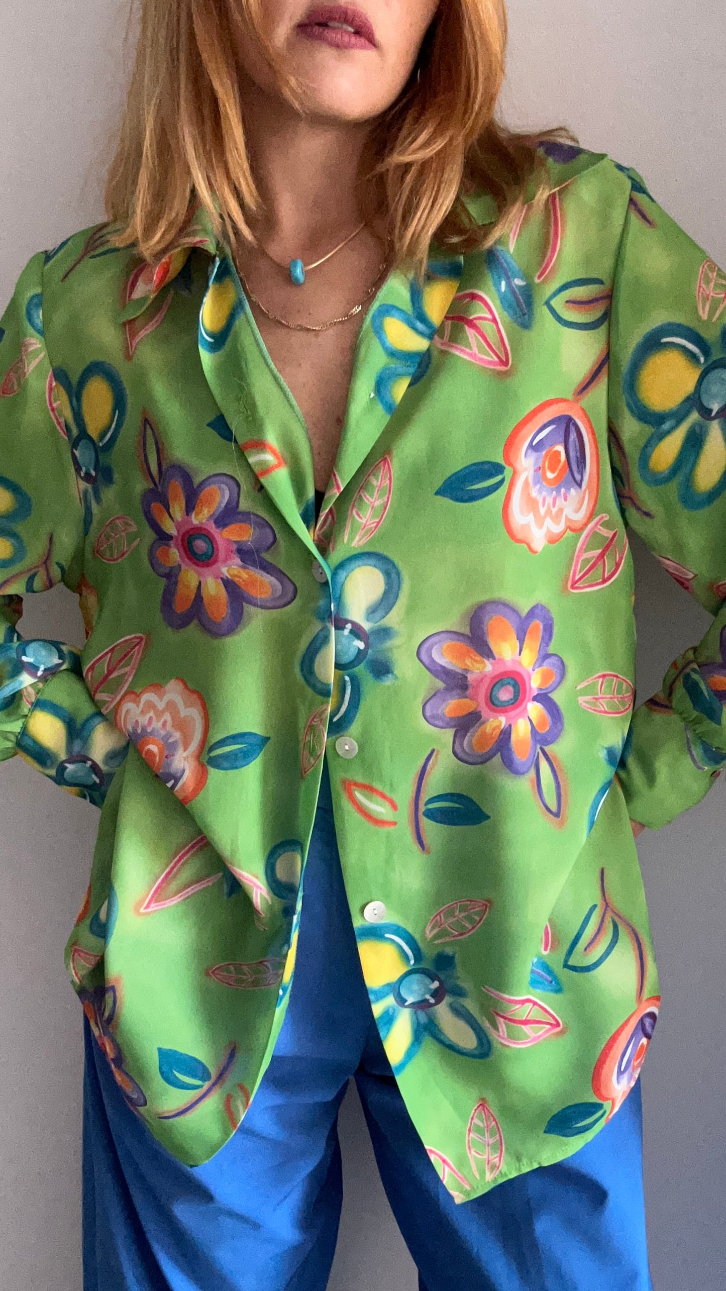 Green Floral Shirt