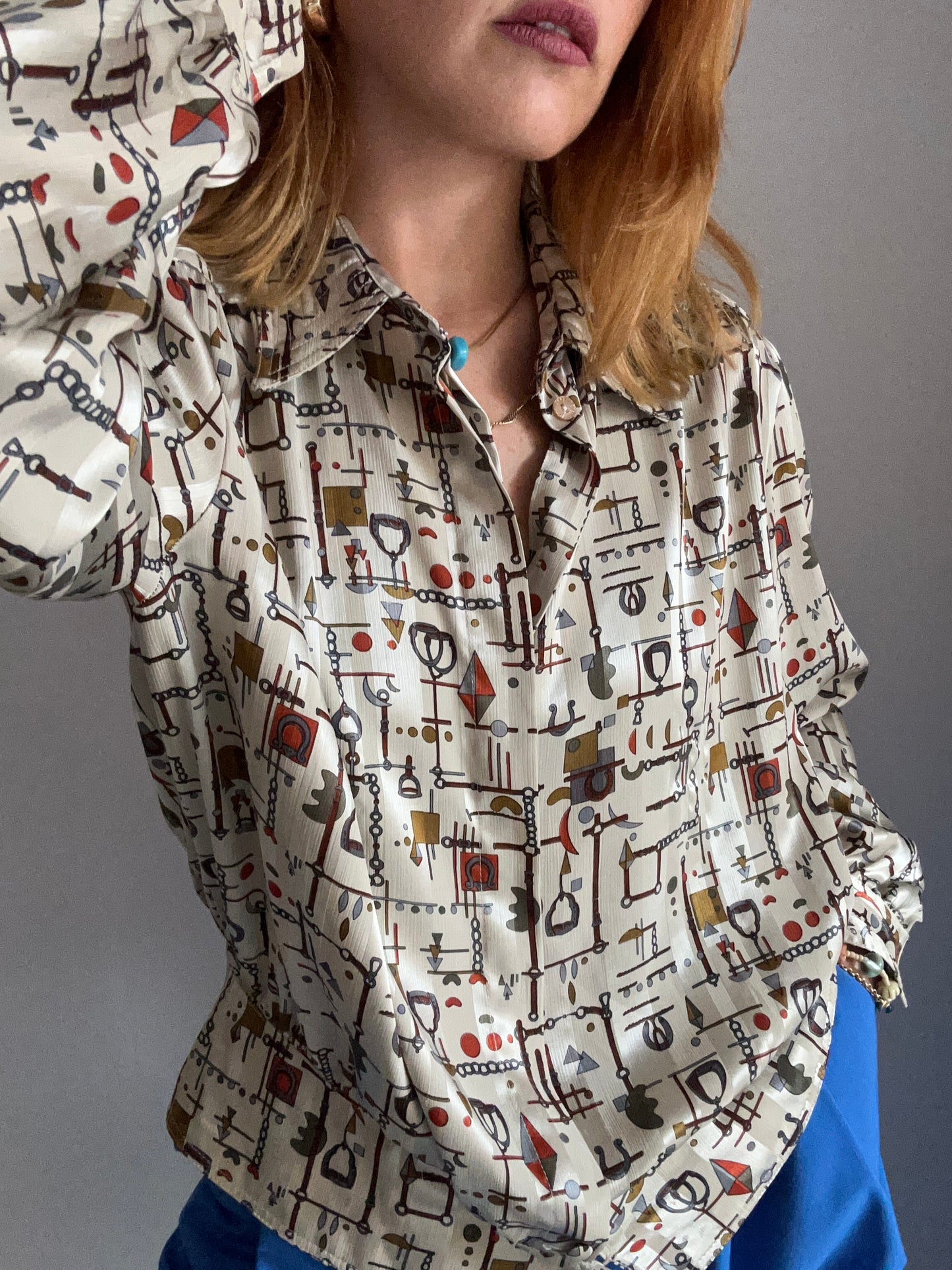 Abstract Print Blouse