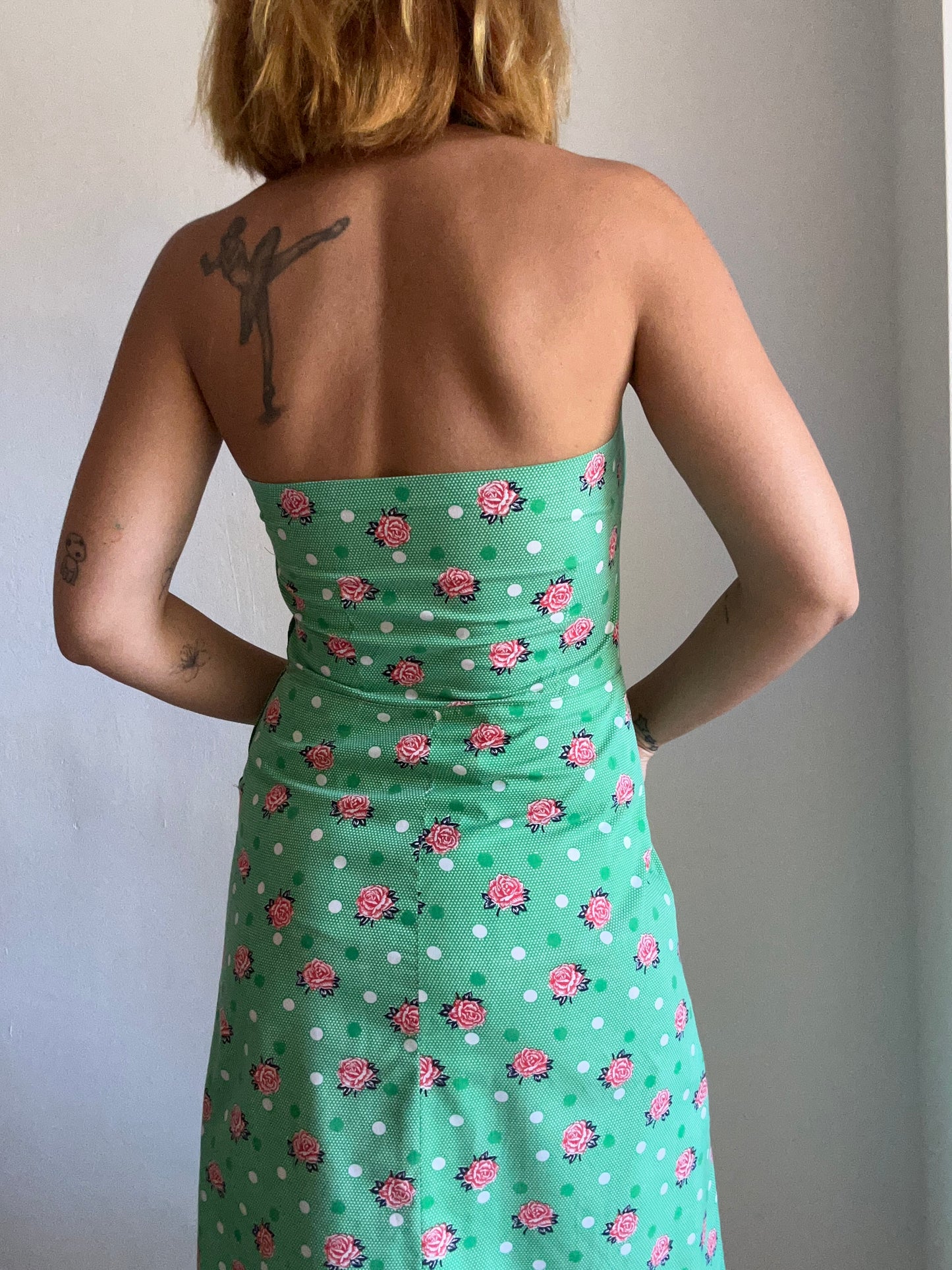 Rose Print Midi Dress
