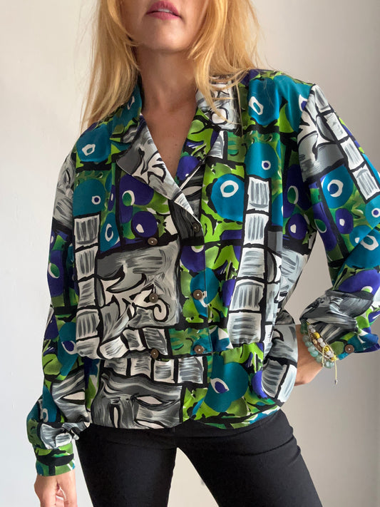 Abstract Print Blouse