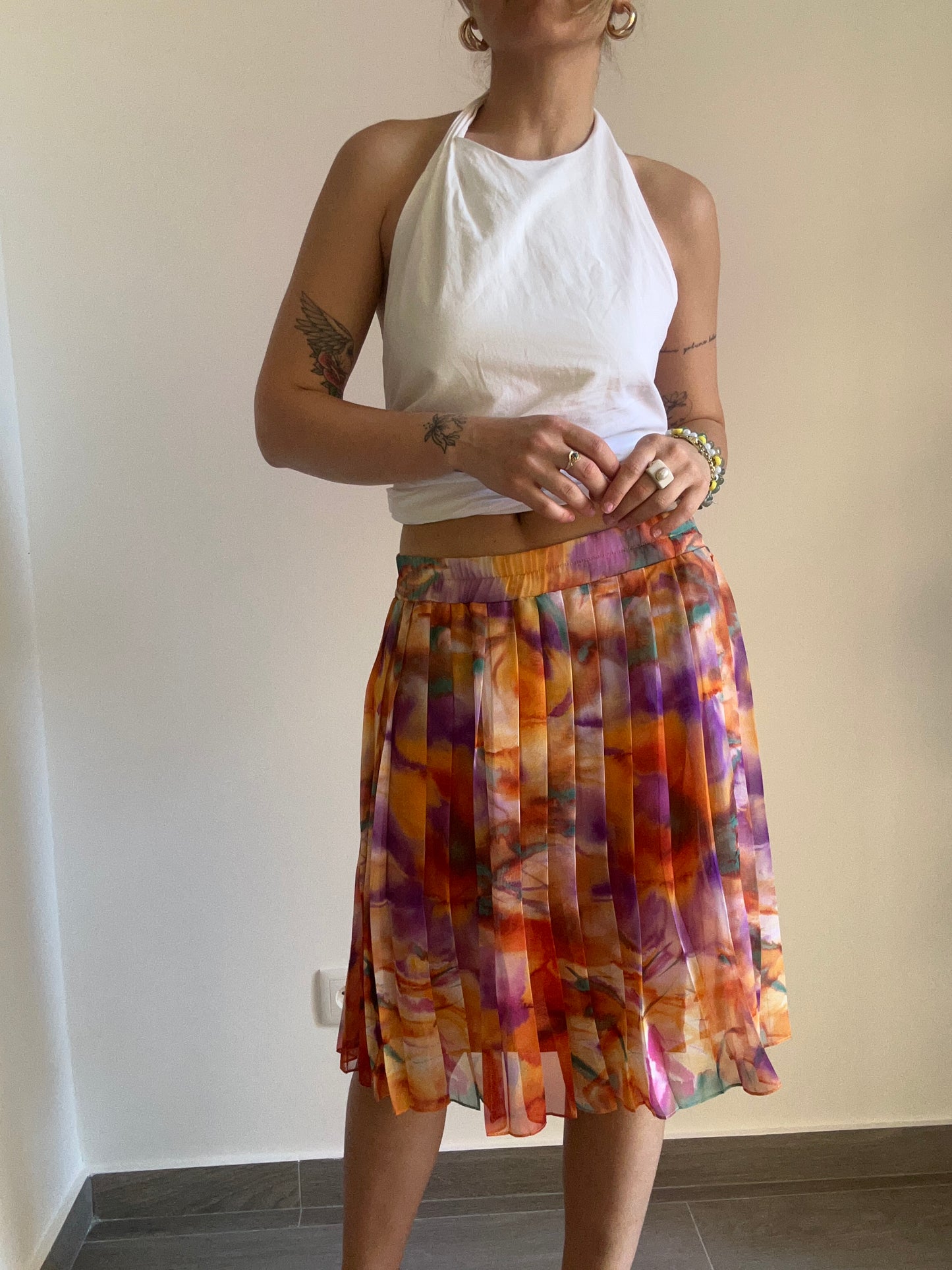 Chiffon Pleated Skirt