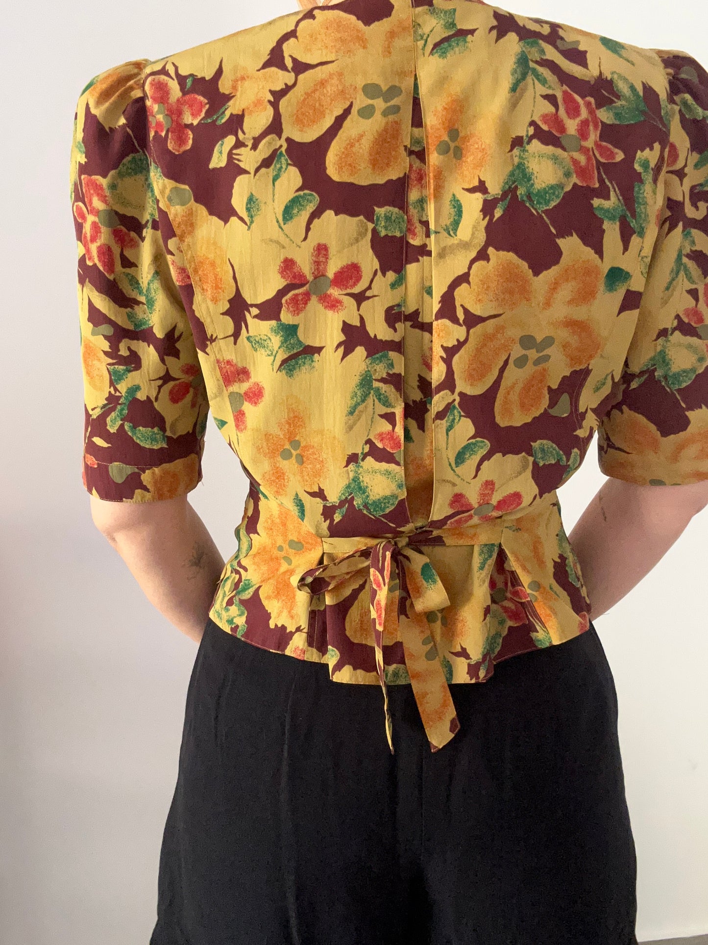 Floral Short Sleeve Blouse